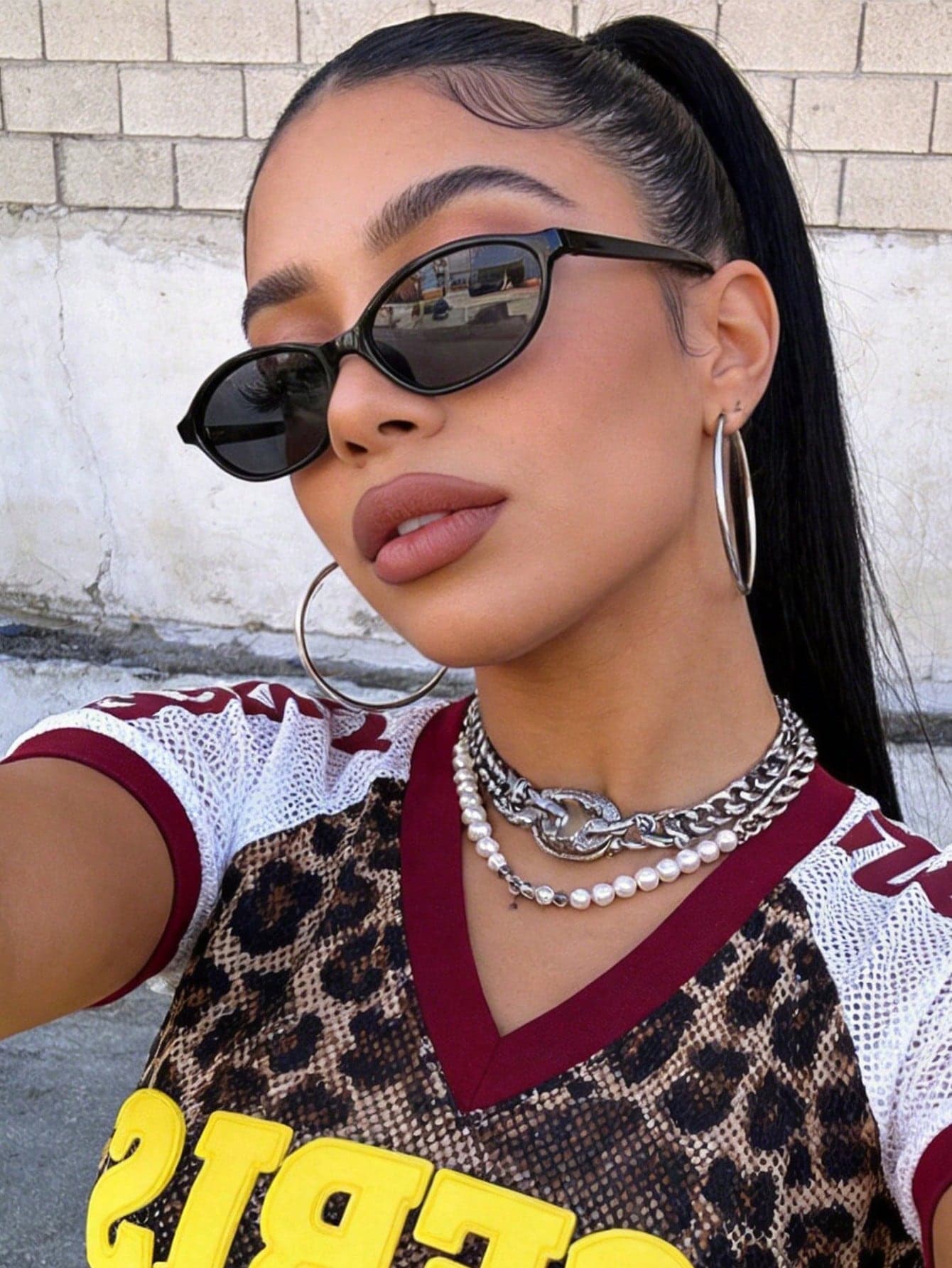 1pc Personalized Oval Small Frame Fashion Glasses, Vintage Casual Women's Eyewear, Suitable For Daily Wear, Street Photography, Vacation, Travel, Summer Beach Holiday, Outdoor, Travel And More