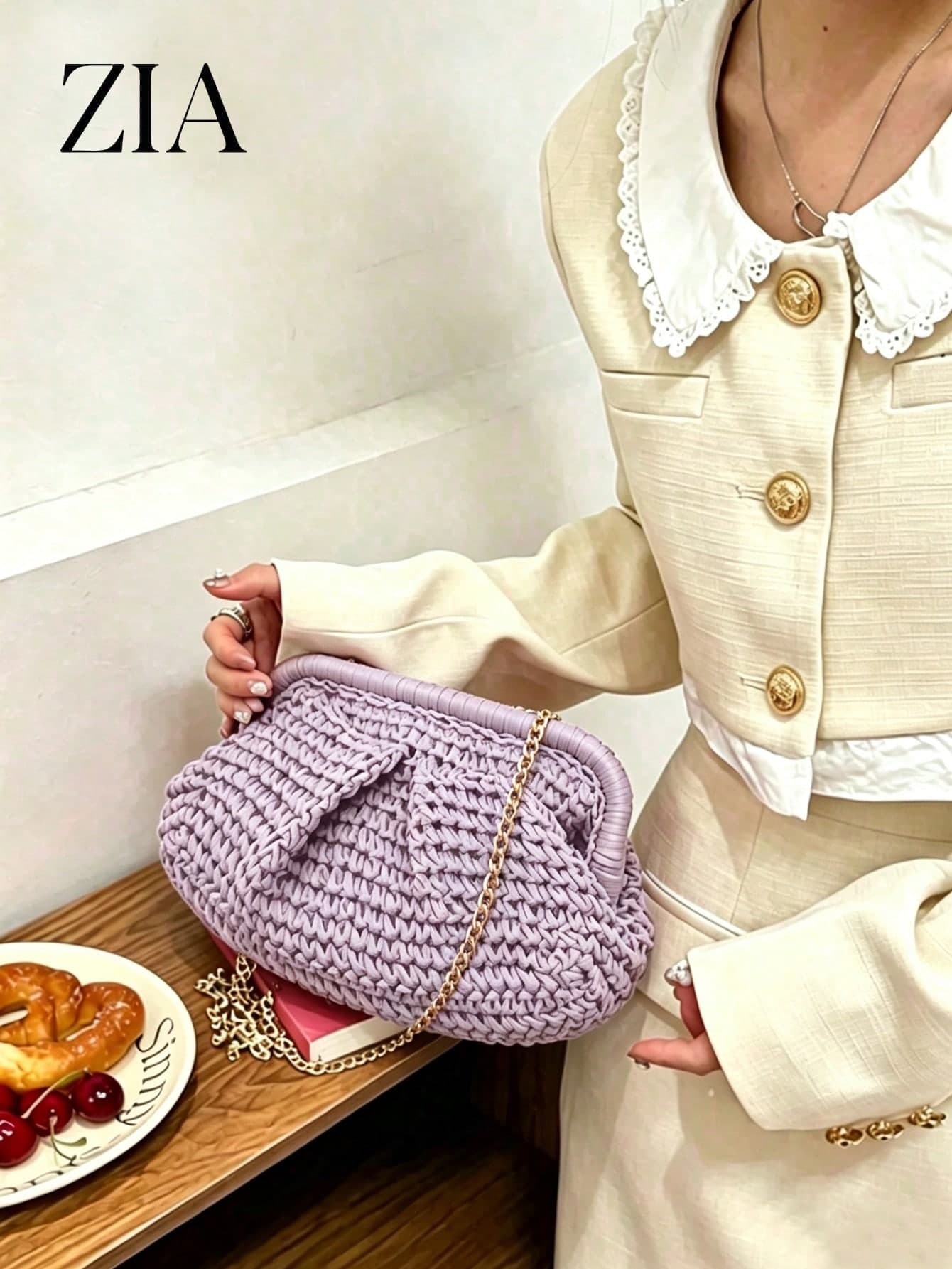 1pc Fashion Woven Handbag Spring/Summer New Minimalist Vacation Travel Beach Paper Woven Crossbody Bag Popular Shoulder Bag Suitable For Vacation, Travel, Fashion Matching, Shopping With Friends, Holidays And Other Occasions Woven Bag, Straw Bag