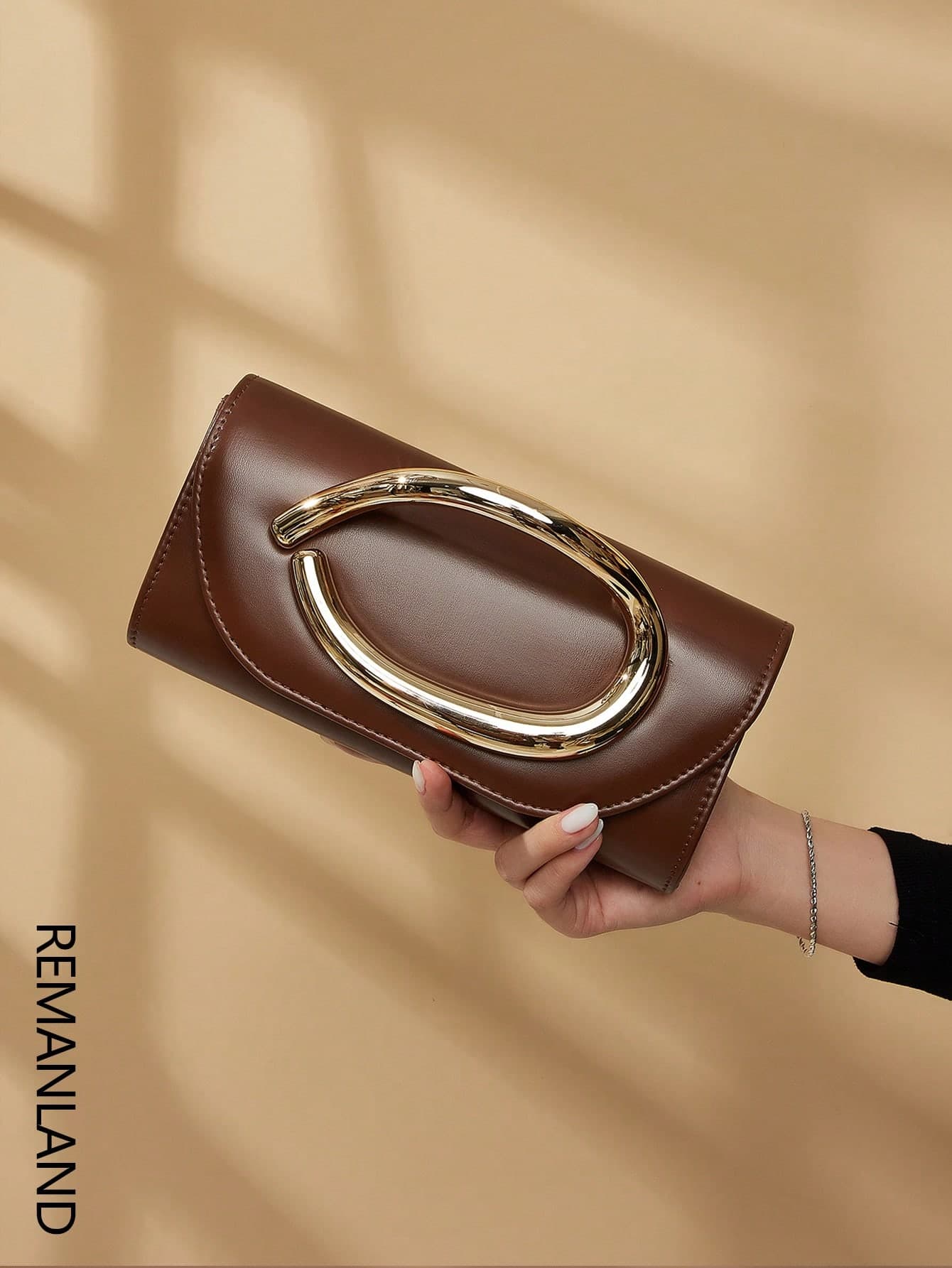 REMANLAND Luxury Solid Color New Women's Clutch Bag, Elegant Fashion Flap Party Evening Bag, Perfect Wallet With Hidden Card Slot Compartment, Detachable Metal Chain Shoulder Crossbody Bag, Suitable For Parties, Evening Events, Gatherings, Weddings And More, Great Gift