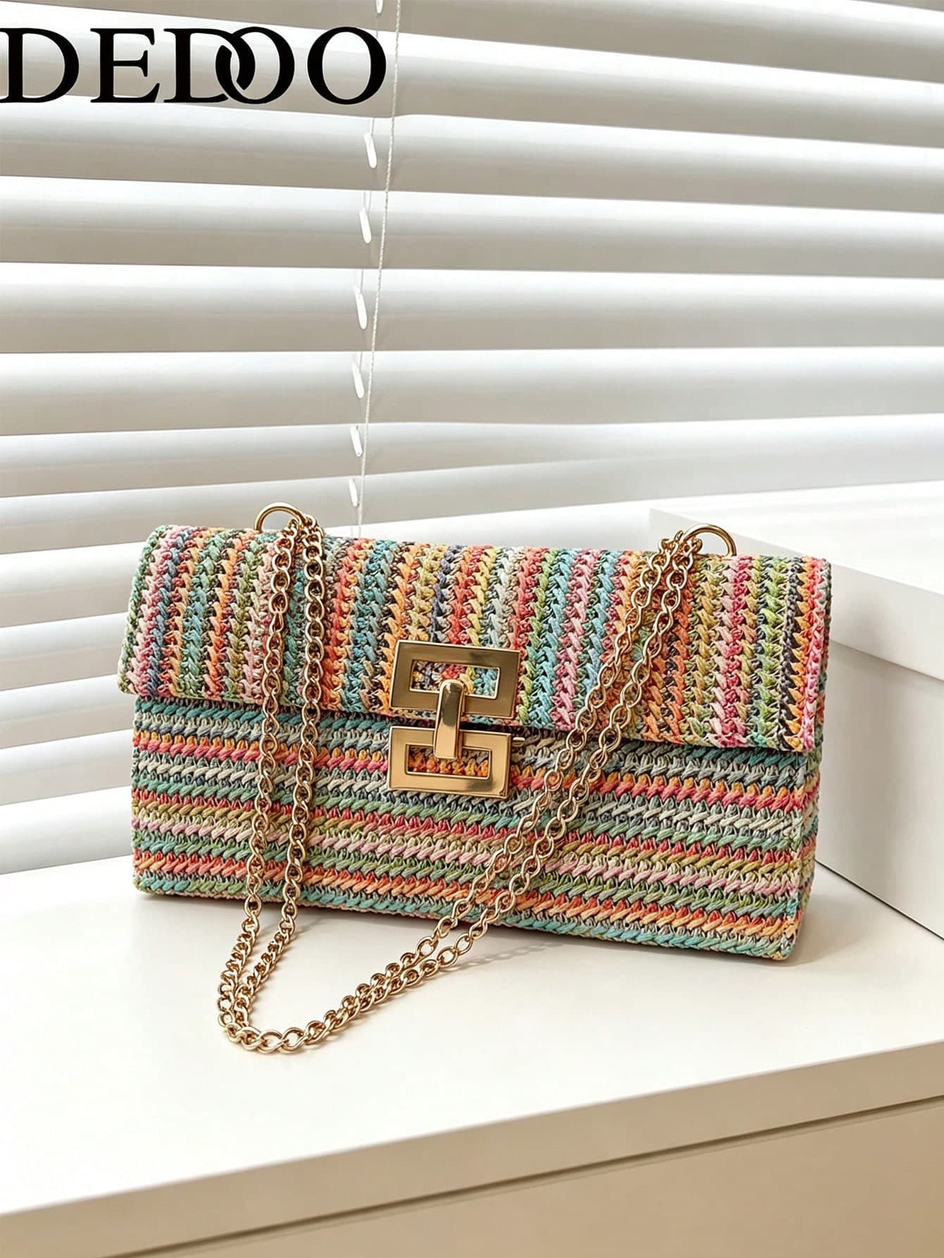 Dedoo New Women's Fashion Versatile Crossbody Bag, Large Capacity Niche Woven Commuter Bag