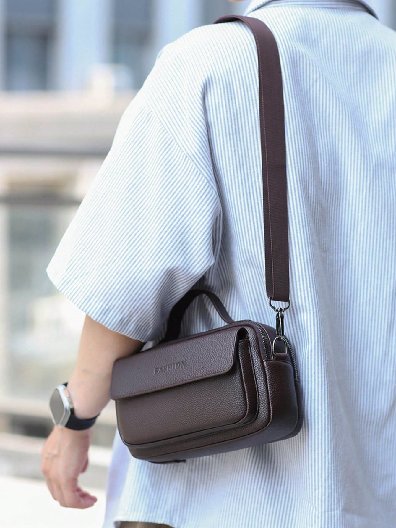 1pc New Vintage Unisex Crossbody Bag, One Shoulder Bag, Messenger Bag, Chest Bag, Sling Bag, Student Bag, Waist Bag, Handbag, PU Fabric, Multi-Color, Multi-Pocket, Large Capacity, Adjustable Strap, Portable, New Portable Business Commute Minimalist Fashion Men's Bag, Casual Bag, Suitable For Work, School, Business Travel, Commute, Shopping, Gift For Friends And Family, Birthday Gift, Holiday Gift