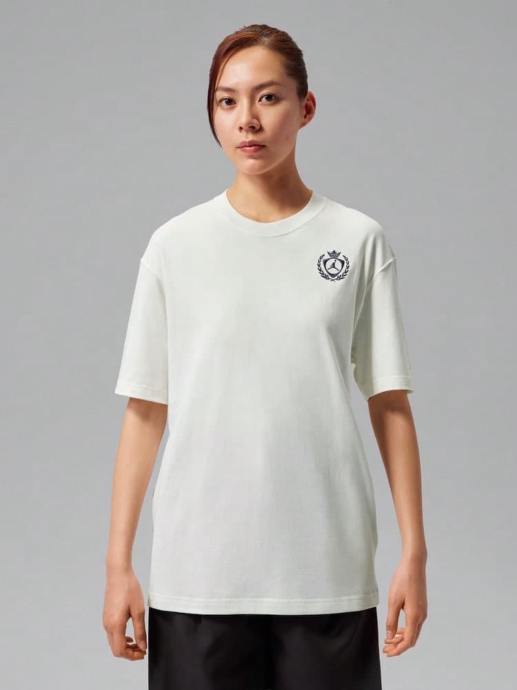 Jordan Women's AS W J FLT SS OS FC Knit Collarless Short Sleeve T-Shirt TIW1596-133