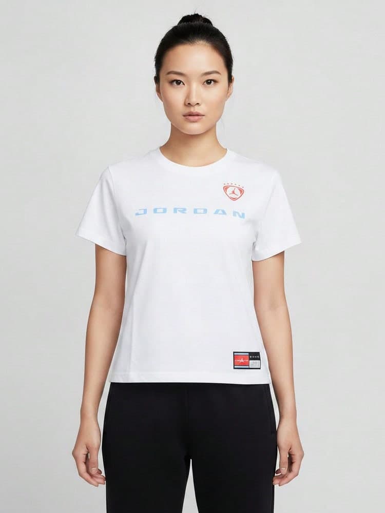 Jordan Women's AS W J BRK SS SHGF GFX TEE FC Short Sleeve Knit Collarless T-Shirt TIR8804-100