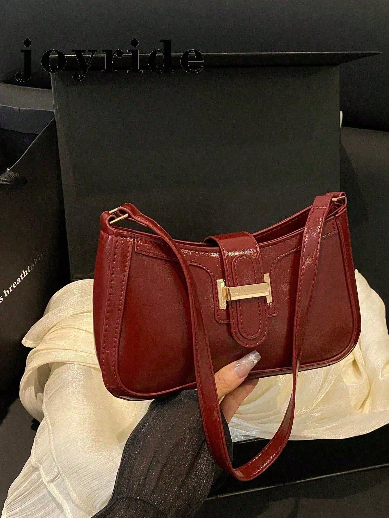 Women's Elegant Crescent-Shaped Underarm Shoulder Bag, Fashion Casual Style, Solid Color Underarm Bag