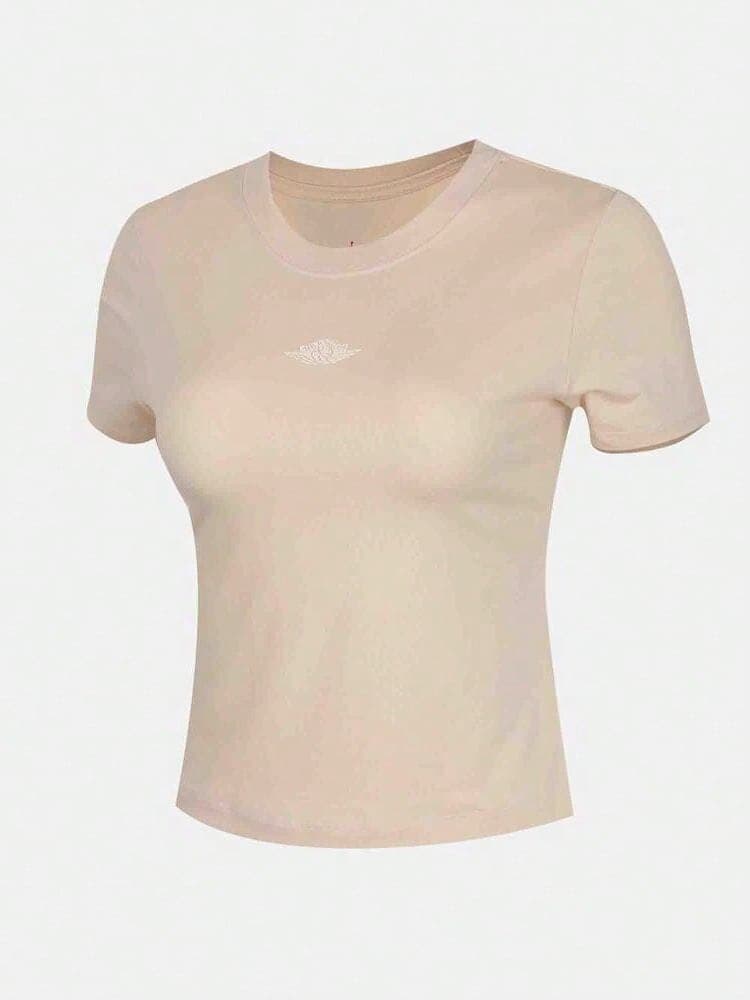Jordan Women's AS W J FLT SS TMID WINGS Short Sleeve Knit Collarless T-Shirt TIV5348-272