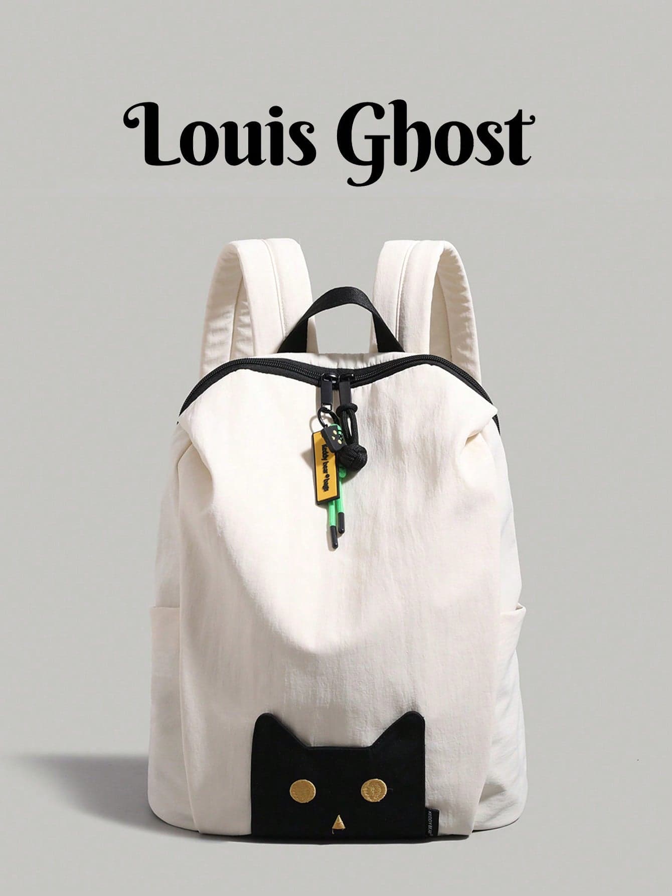 Cute Cat Backpack, All-In-One For Commuting, School And Travel! Scientific Compartments, Phone, Keys, Notebook, Water Bottle All Organized. Students, Office Workers, Travel Enthusiasts Can Easily Handle. Whether Matched With School Uniform, Commuting Outfit Or Casual Style, It's Your Eye-Catching Accessory For Going Out! No Pendant.