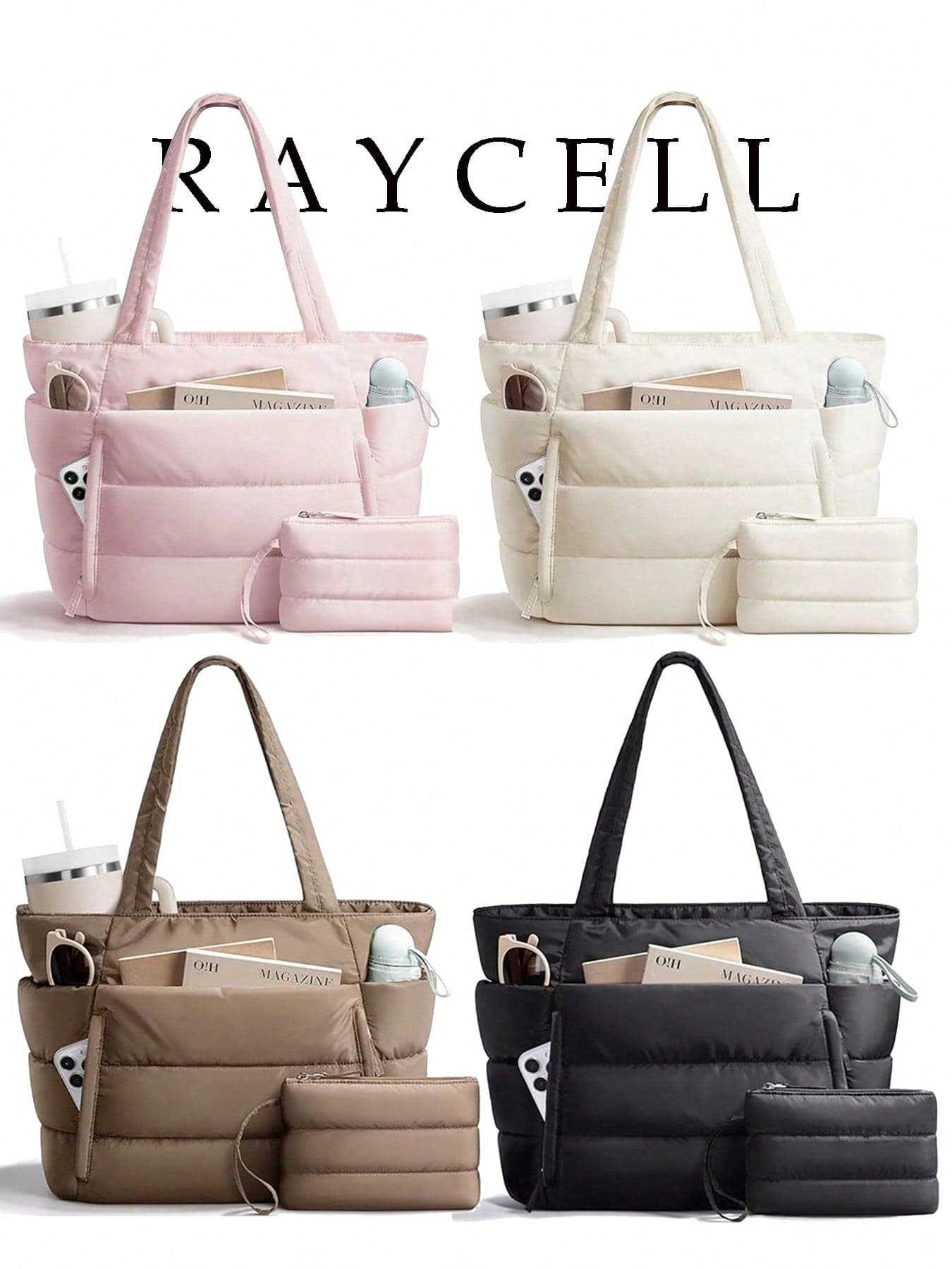 Women's Lightweight Fluffy Tote Bag, Suitable For Travel, Work, Beach, Gym, Shopping, School And Office Use