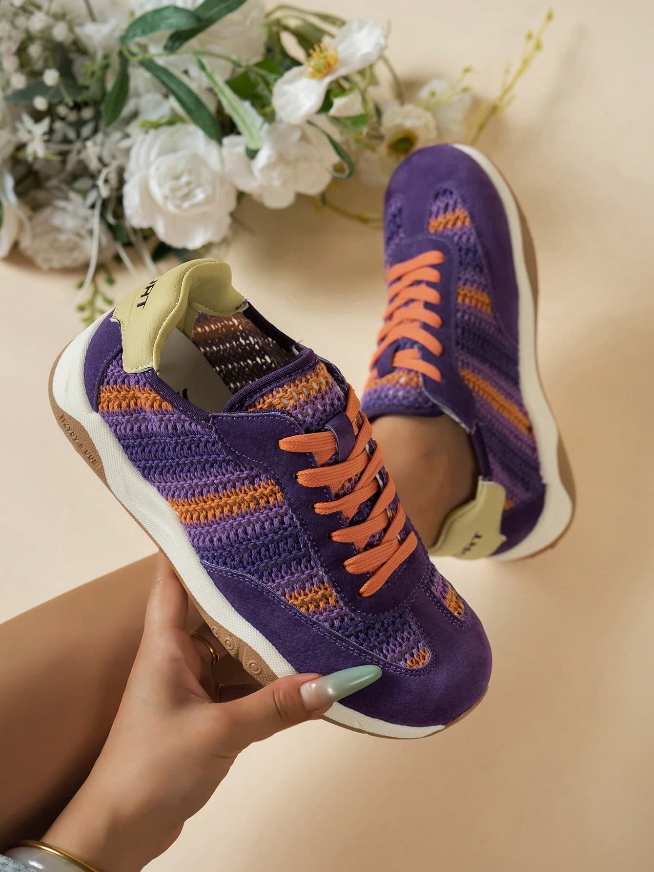 Sodalemon New Women's Casual Sports Shoes Preppy Style Chunky Sneakers Shoes Couple Style Round Toe Lace-Up Mesh Panel Breathable Versatile Deep Cut Fashion Print Graffiti College Style Student Shoes Outdoor Hiking Casual Shoes Commuter Shoes Runs Small One Size