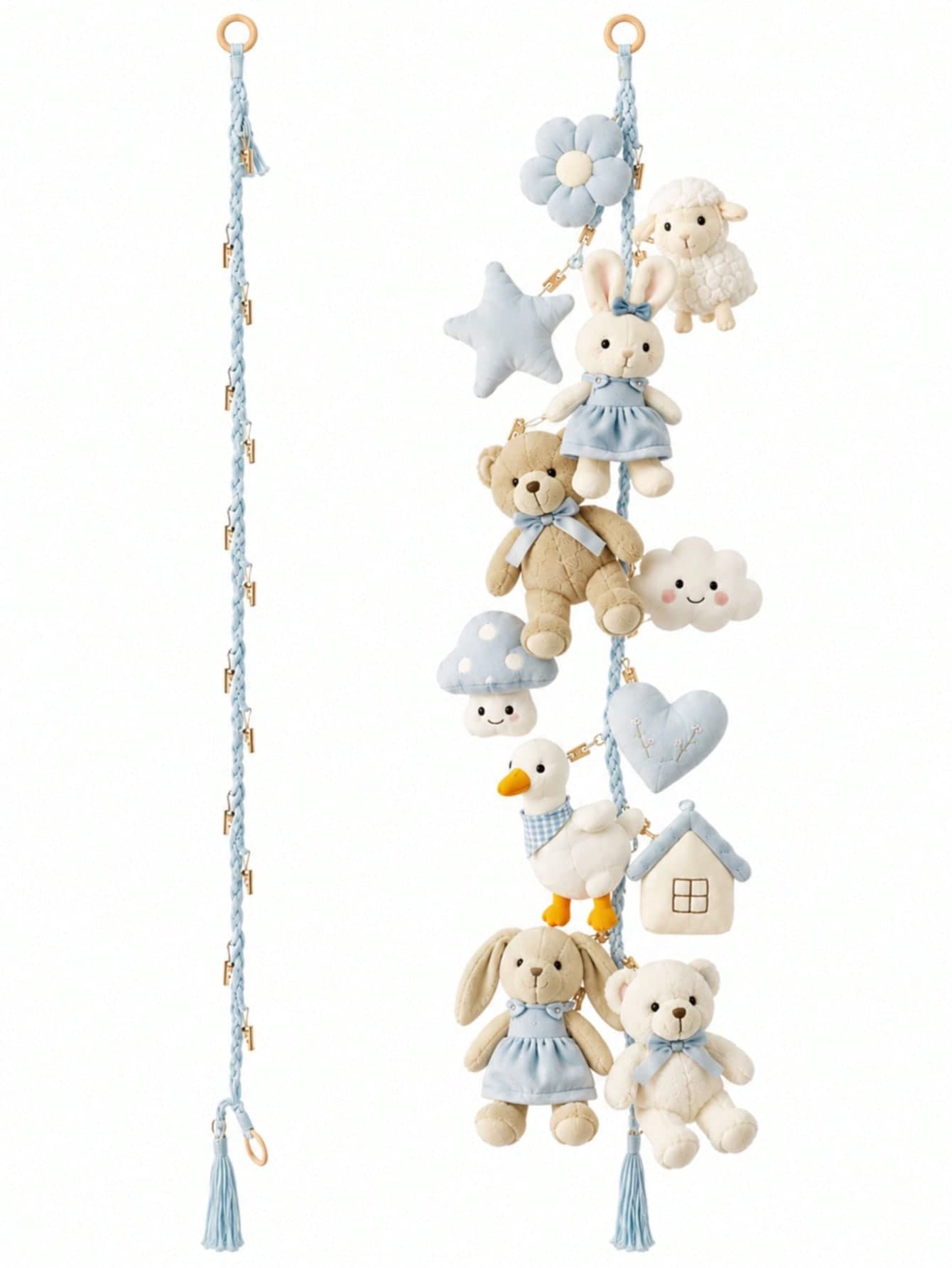 1/2pcs Nursery Plush Doll Display & Storage Rack, Hanging Plush Animal Storage, Baby Room Decor