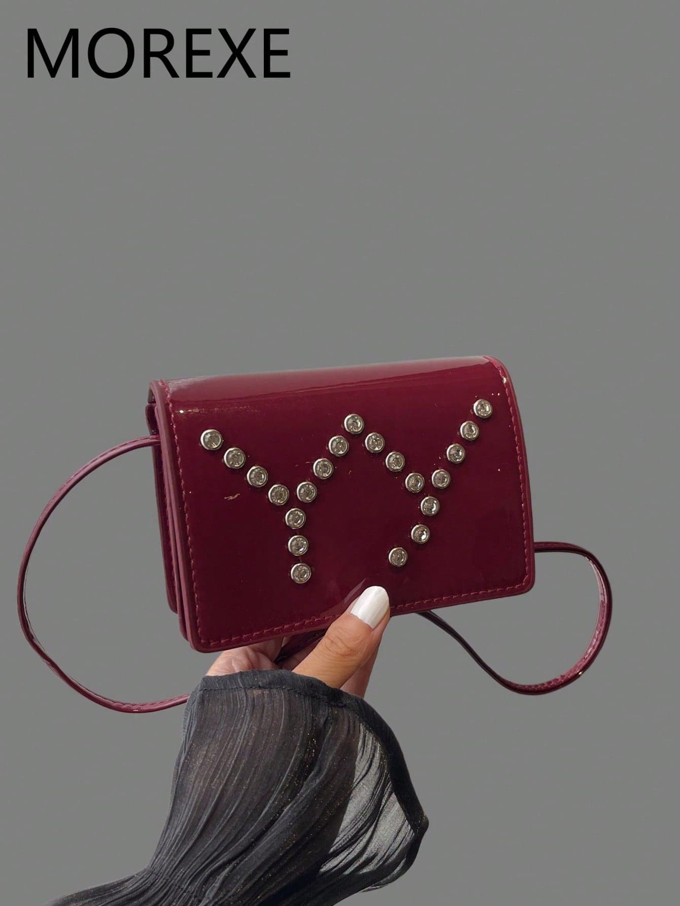 Mini Small Bag, Fashion Glossy Flap Square Crossbody Bag