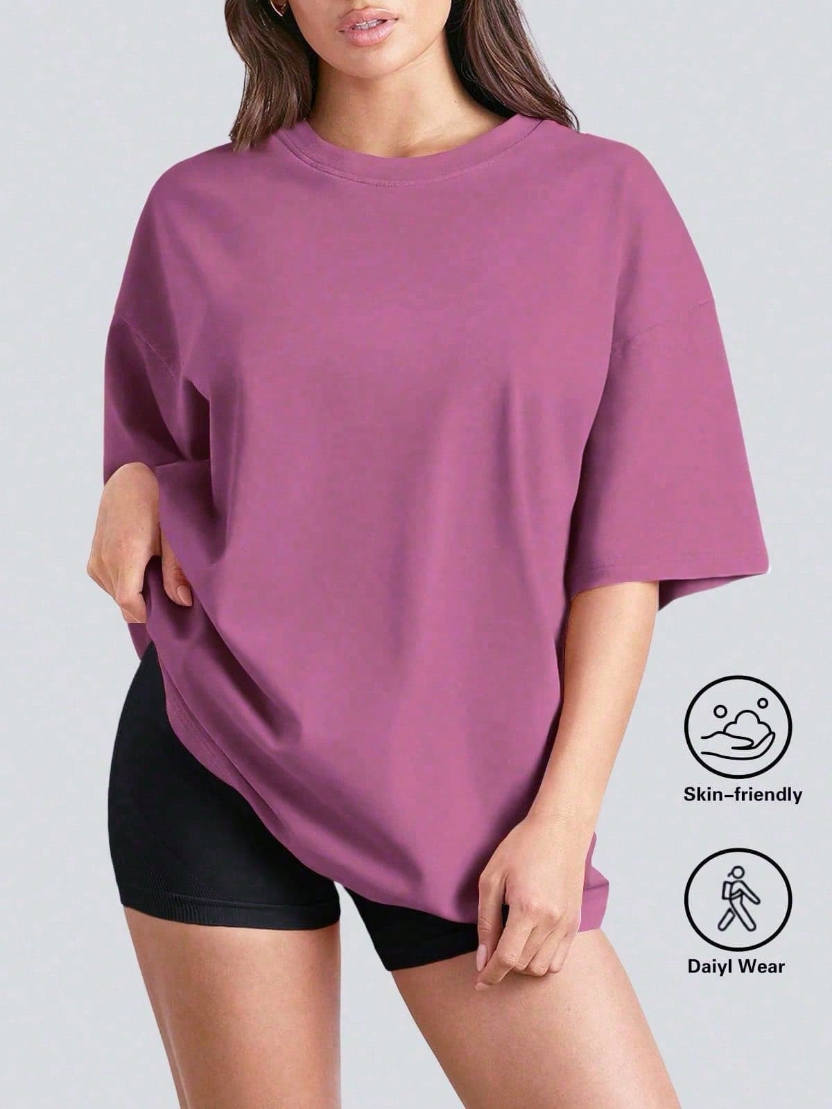 Plus Size Women Short Sleeve T-Shirt - Loose Fit Activewear Top, Suitable For Fitness, Yoga And Casual Wear | All Season Summer Sports