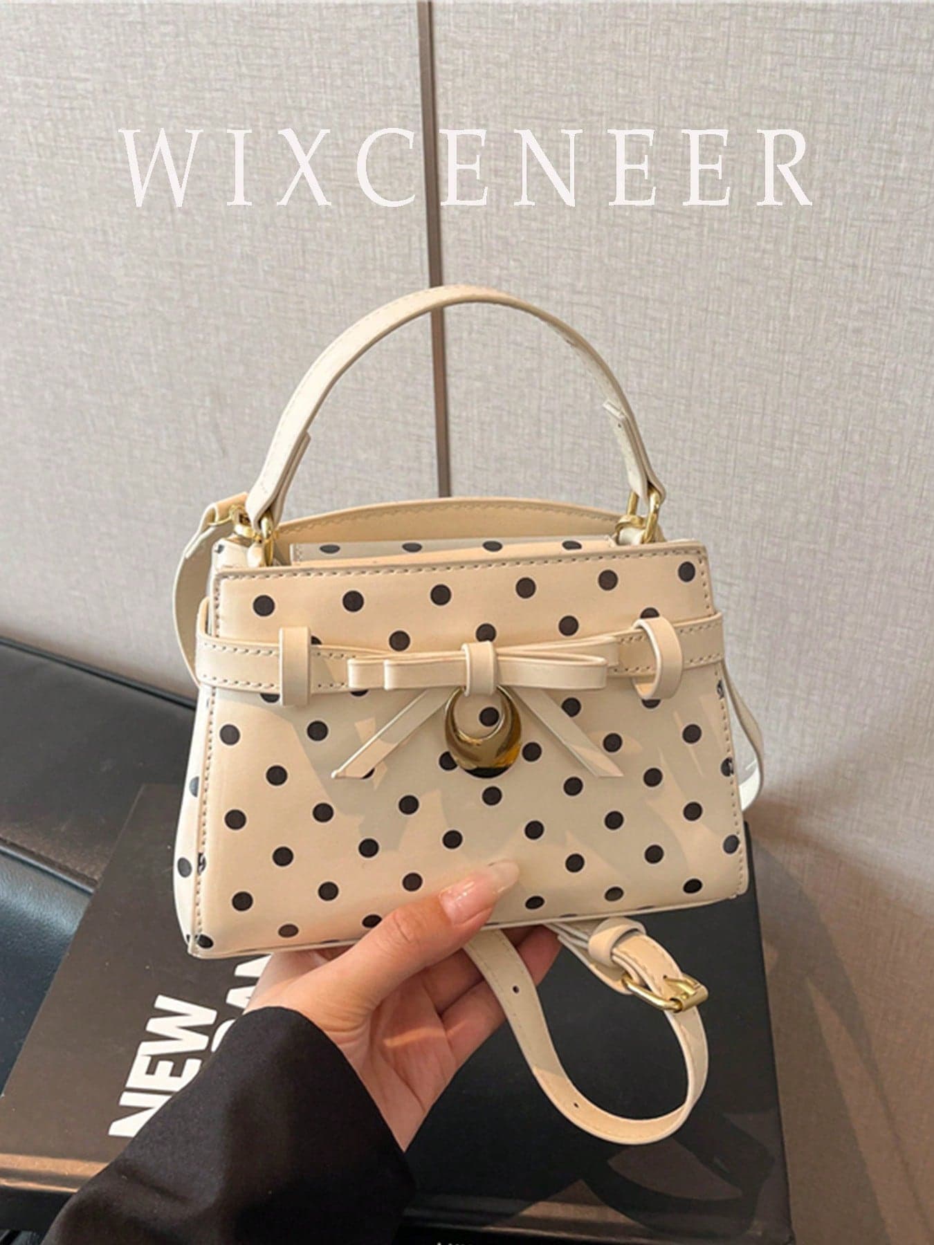 Flap Square Bag, Women's Fashion Faux Leather Purse, Stylish Chain Decor Crossbody Bag