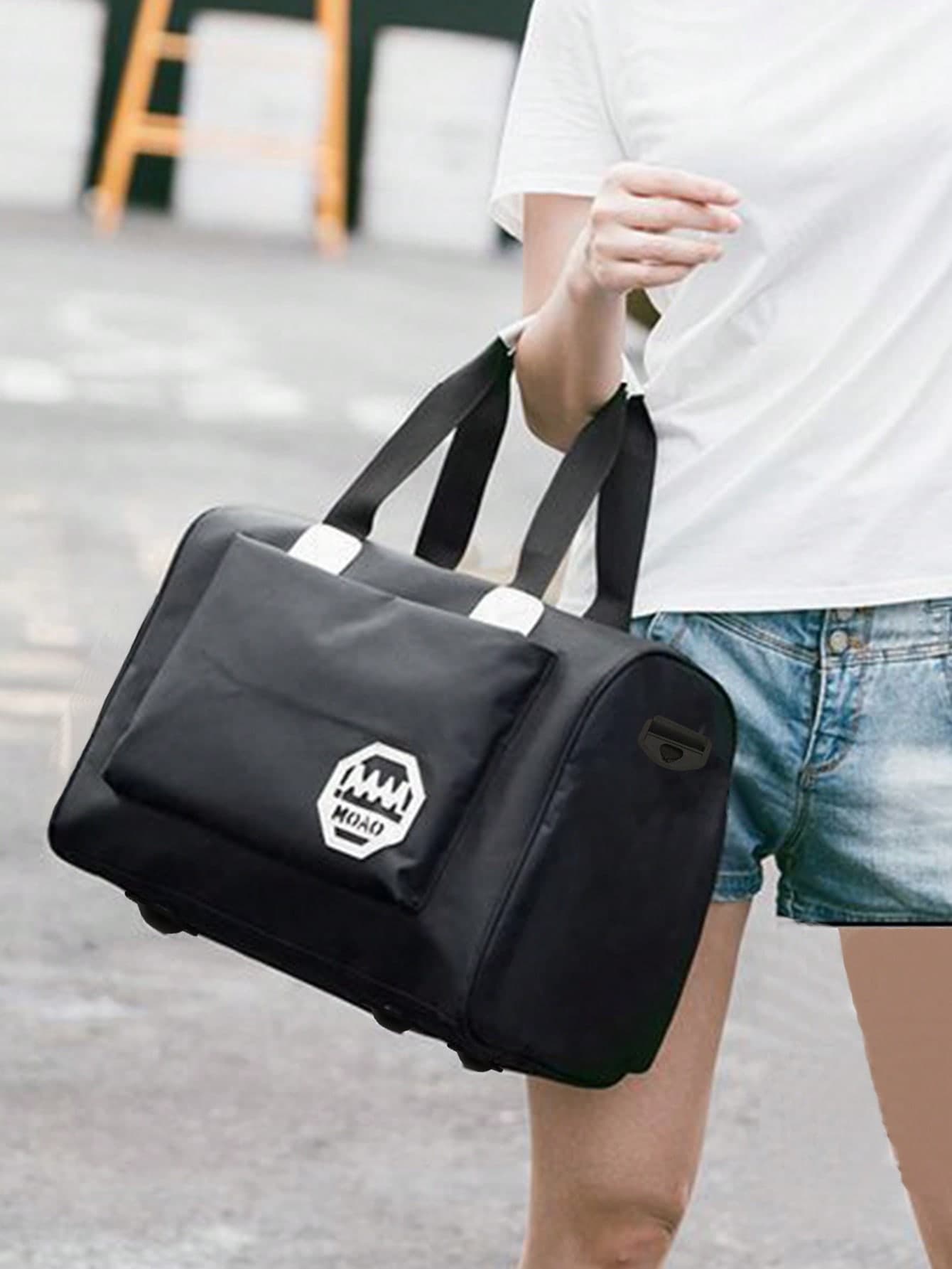 Men'stravelbagcanbeusedasalightweight Suitcaseforconvenient Business TripsIthaslarge Capacity Andashoecompartmentfor Storage.Itisasports-Stylehandbag.