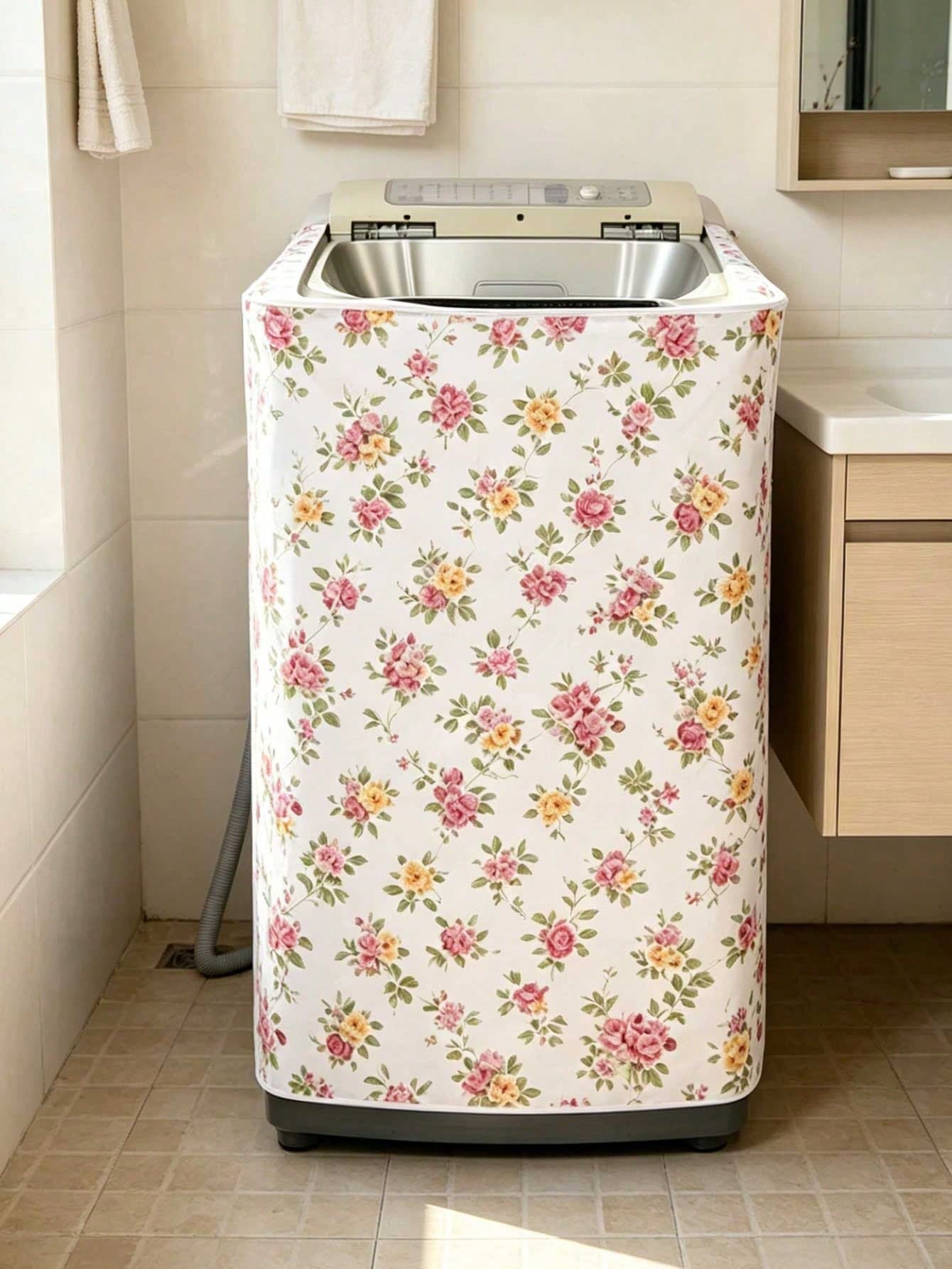 Thickened Printed Sun Protection Washing Machine Cover, Household Washing Machine Drum Cover Towel, Suitable For Washing Machine Dust Cover, Protective Cloth, Dryer Cover, Reusable Laundry Ball, Best Choice For Gifts To Friends And Family, Mother's Day, Valentine's Day