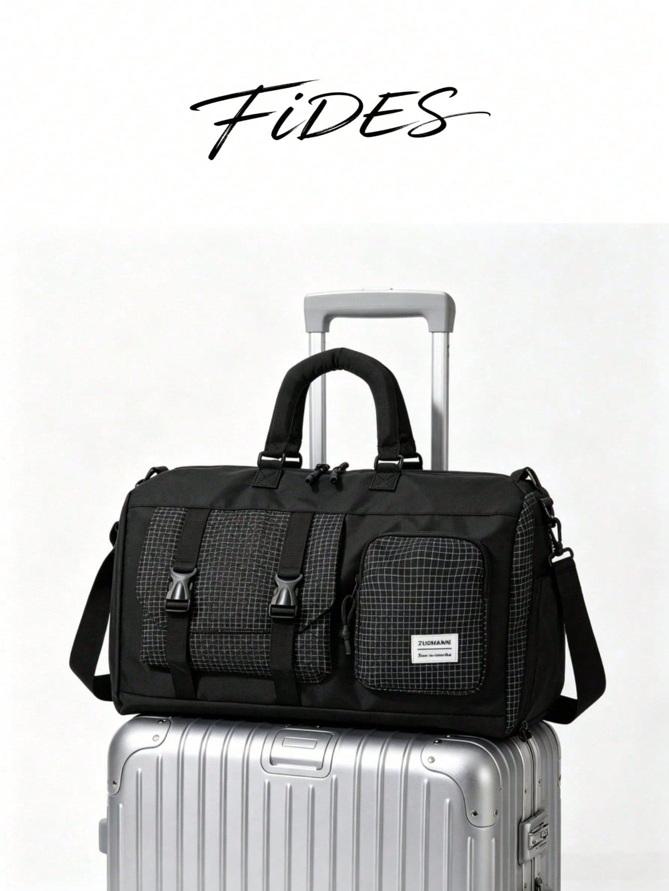 1pc New Large Capacity Travel Bag, Short Trip Luggage Bag, Fitness Bag, Sports Style Casual Women's Bag, Maternity Bag, Hospital Discharge Bag, Vacation Bag, Waterproof Casual Bag, Carry-On With Independent Shoe Compartment