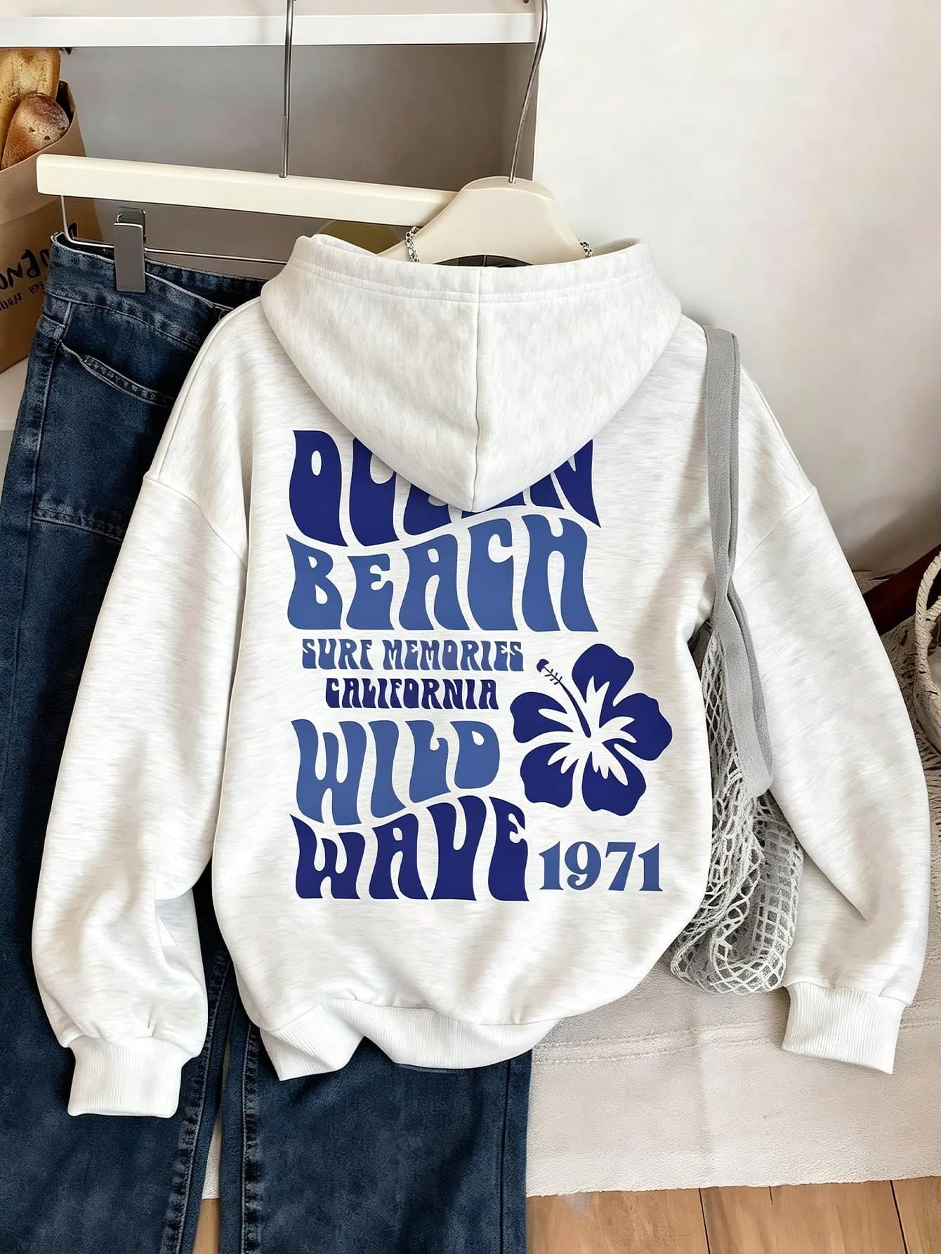 Vintage Casual Letter Print Sweatshirt, Suitable For Spring, Autumn And Winter, Girls Clothing