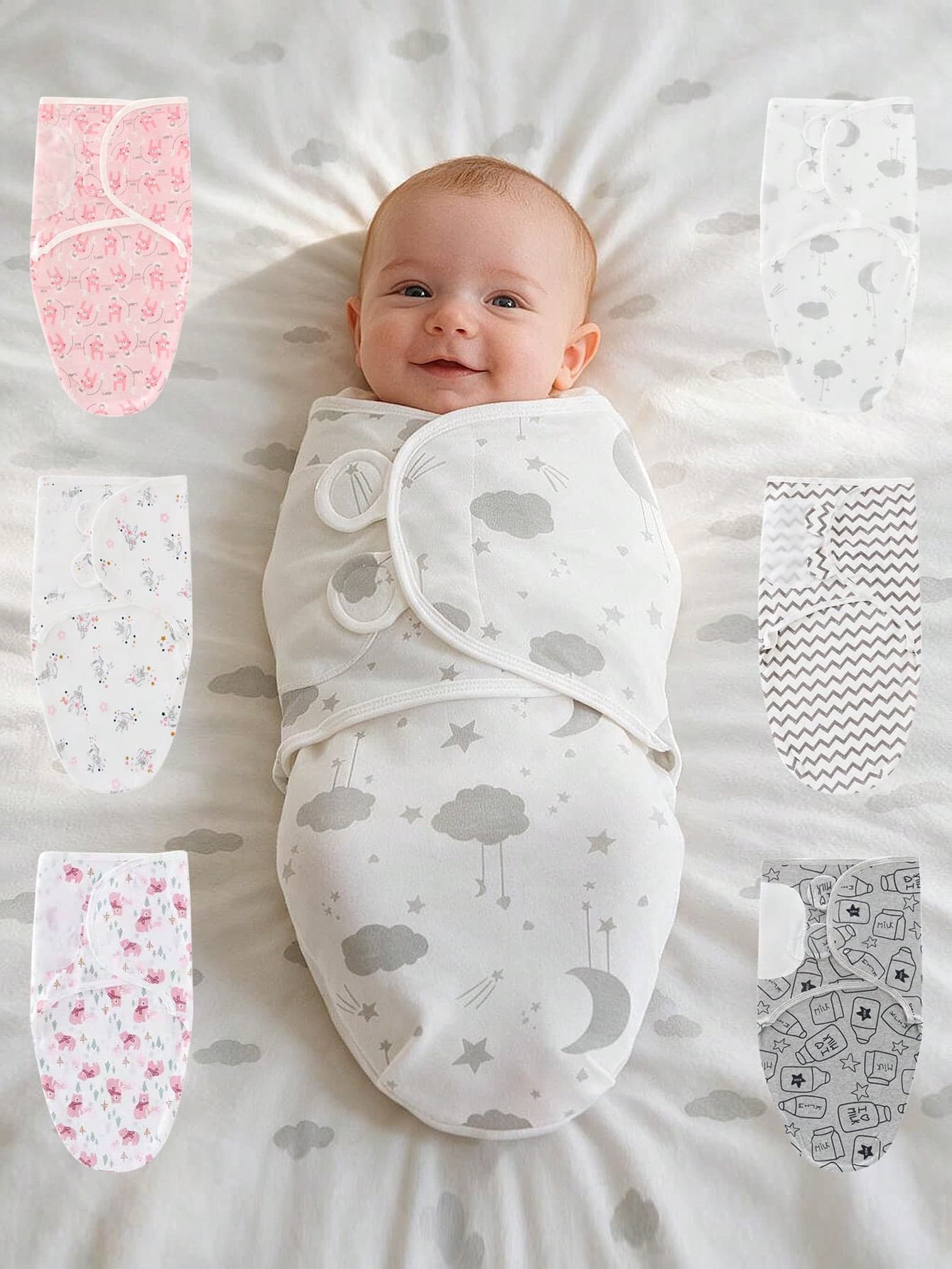 1pc/3pcs Soft Cotton Swaddle Blanket, Suitable For Newborn Baby Boys & Girls, Suitable For Spring & Summer, Easy To Use & Wrap, Fits 0-3 Months Infants, Suitable As Gift For Various Occasions, Suitable For Newborn Baby Essentials List