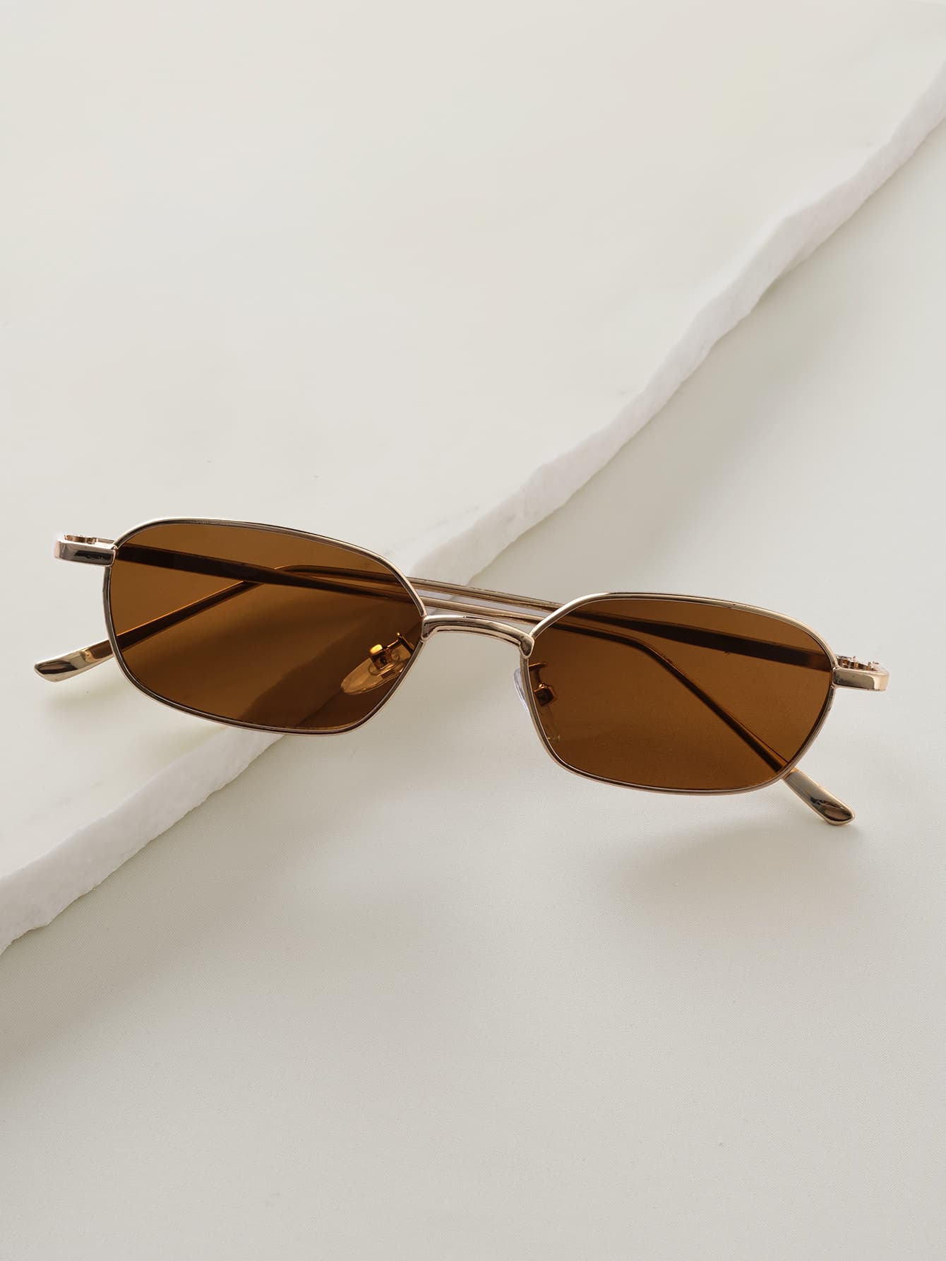 Clariva Metal Frame Tinted Sunglasses, Vintage Women's Gift, For Summer, Beach, School, Outings; Matches All Outfits
