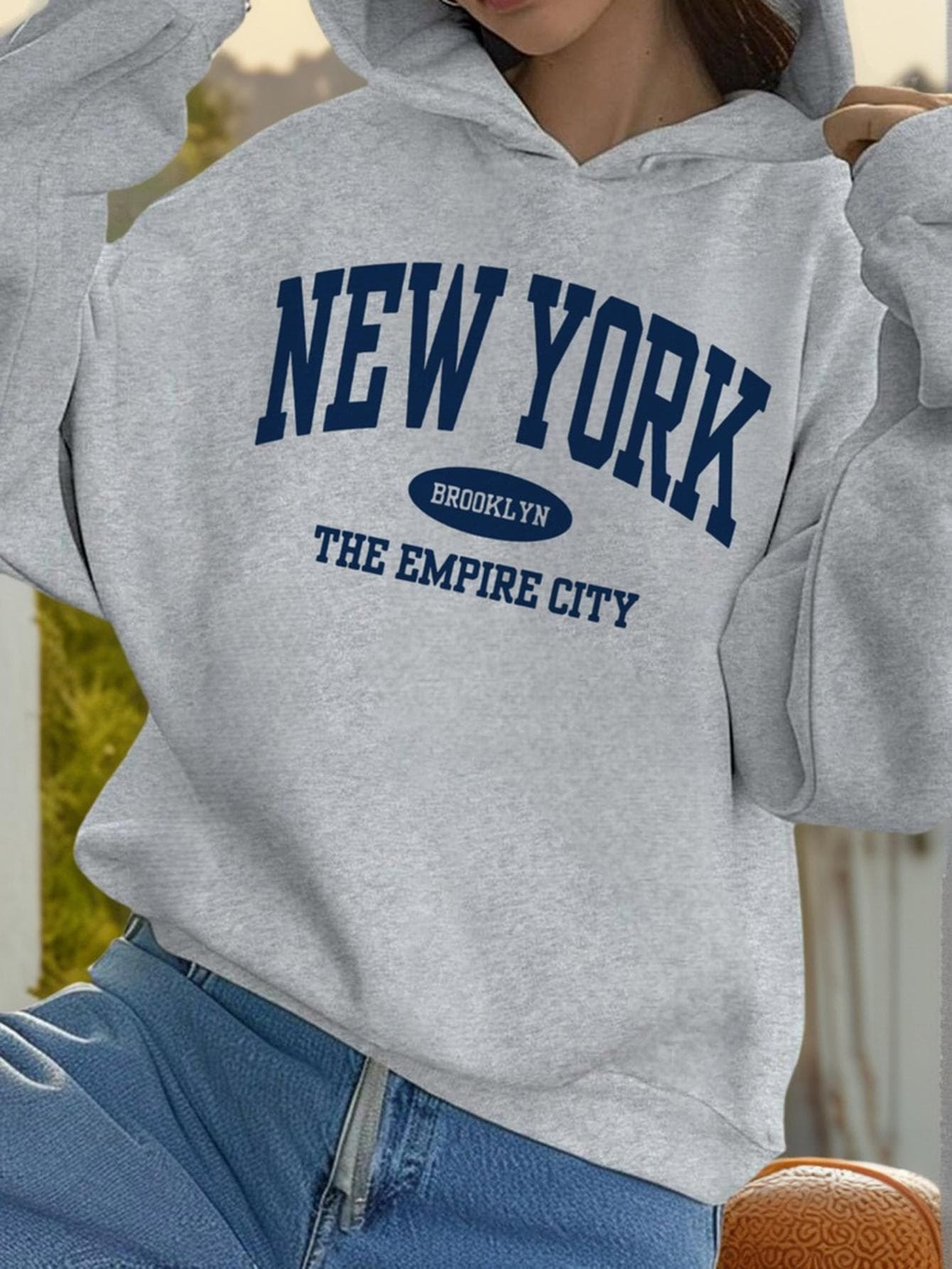 1pc Tween Girl Casual Printed Sweatshirt, Pullover, Thick Thermal Lining, Suitable For School, Leisure, Autumn/Winter, Never Out Of Style