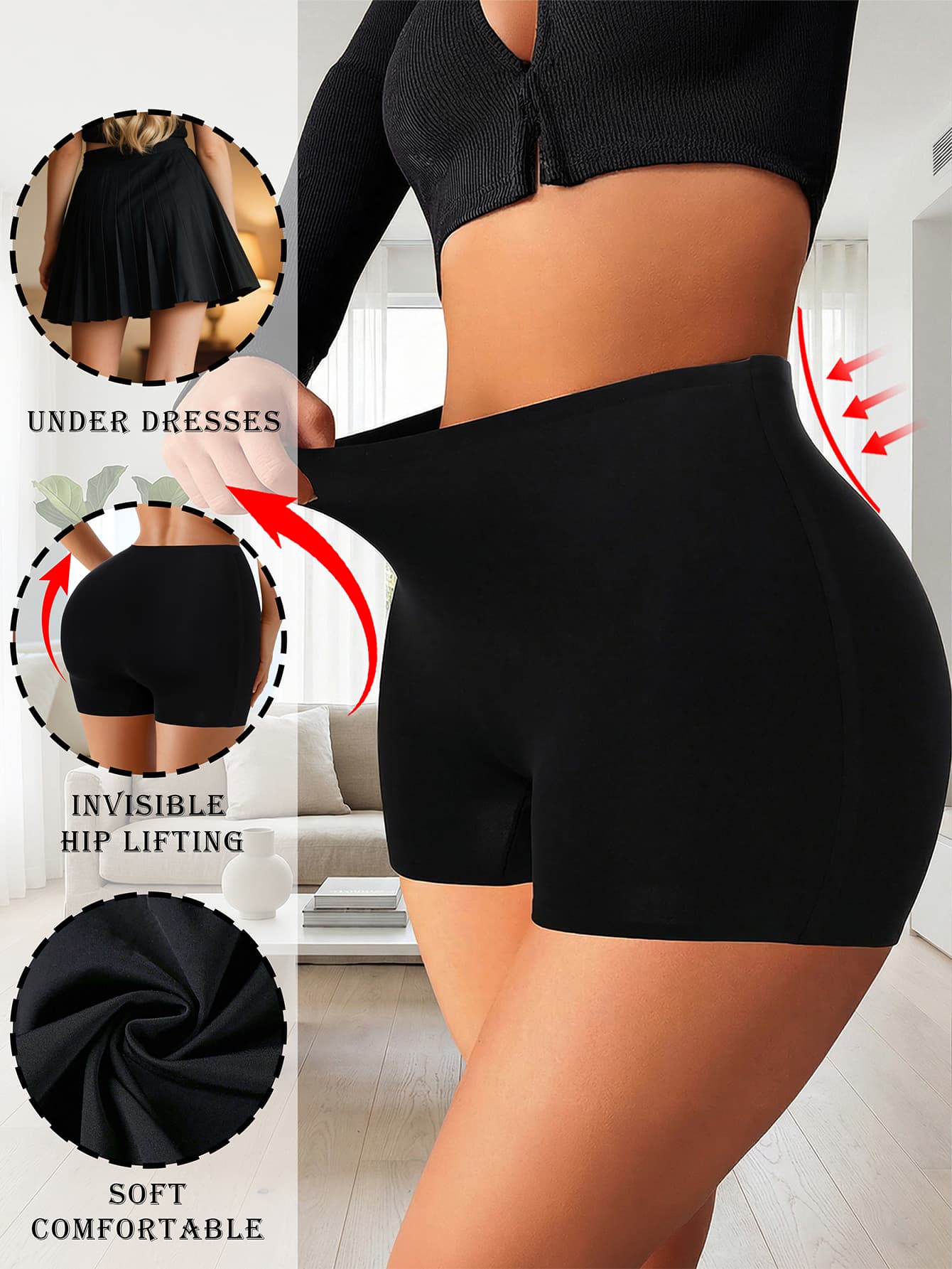 Women High Waist Seamless Safety Shorts For Women Ice Silk Safety Pants Shorts For Women Boyshorts Knickers Shorts Panties Boxers Yoga Short