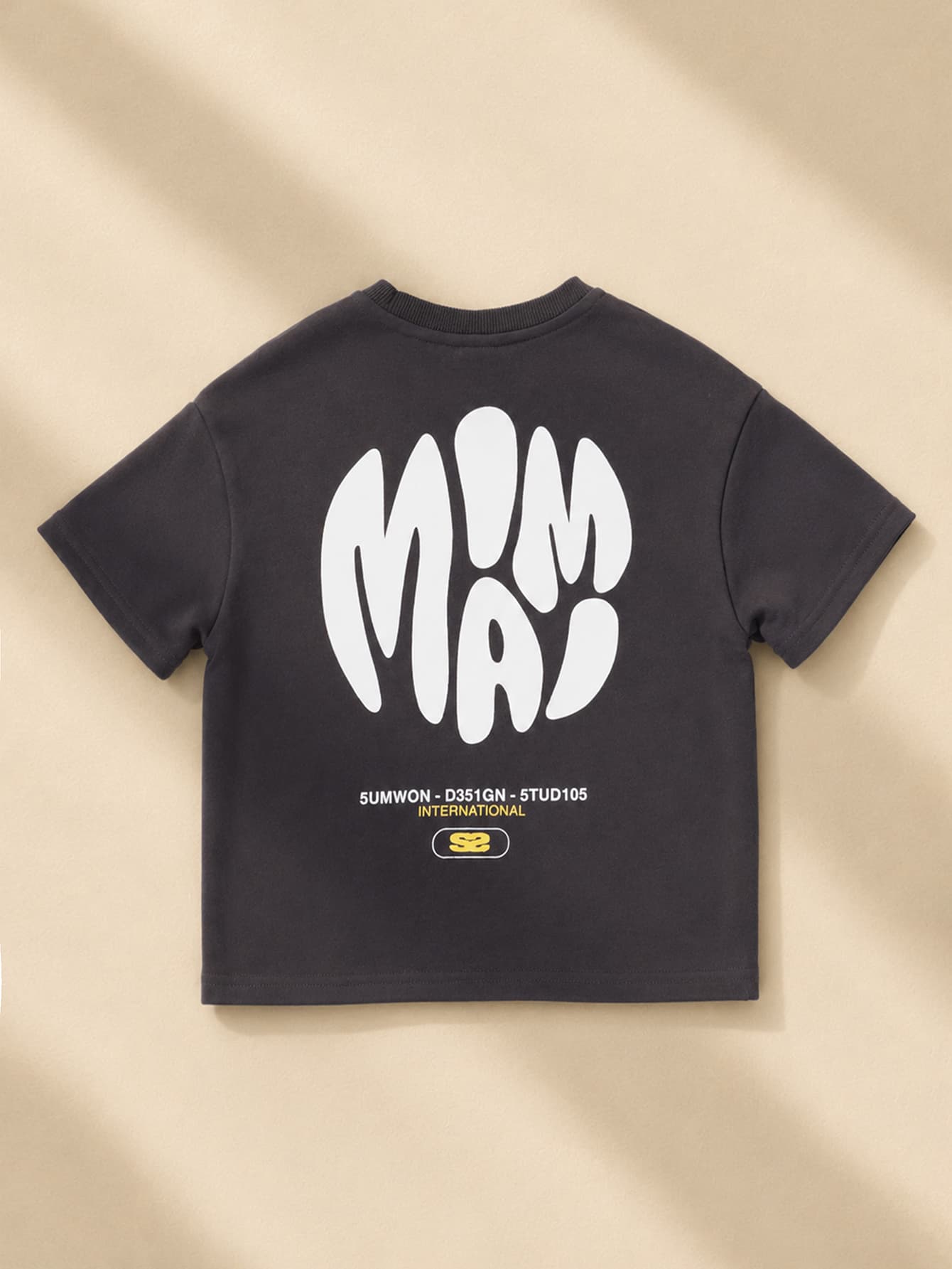 SUMWON Boys Oversized Graphic T-Shirt With Large Back Logo Print Crew Neck Short Sleeve Casual Summer Tee