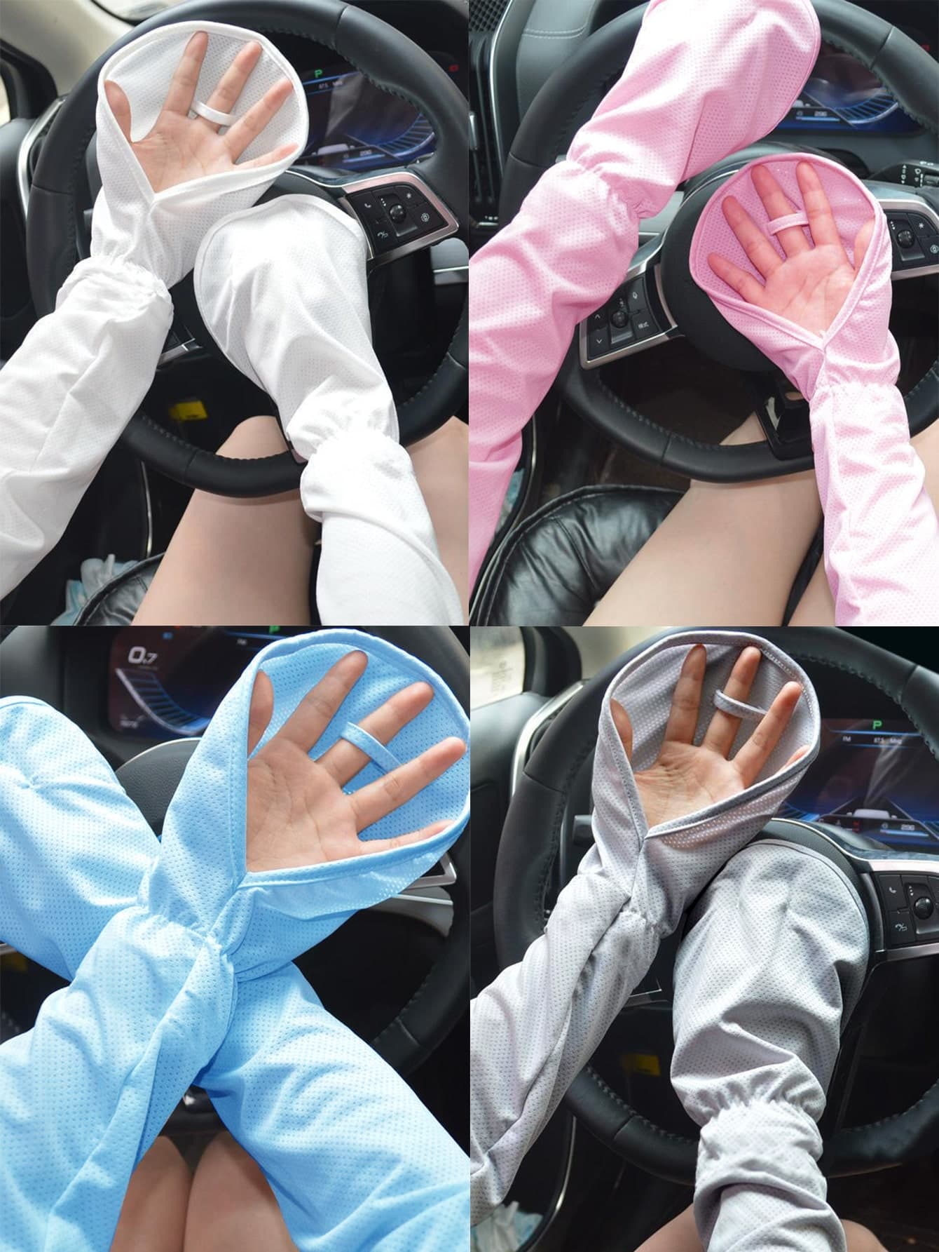 In Summer, Sun Protection Loose Ice Sleeves, Horseshoe Sleeves, Driving Hand Gloves, Women's UV Protection Arm Guards, Cycling Ice Silk Sleeves, Jogging Sun Protection Gloves, Beach Sun Protection Gloves Can Be Wetted By Water