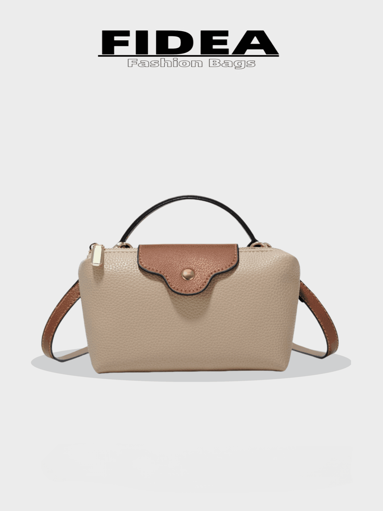 New Fashionable Solid Color Minimalist PU Leather Grain Bucket Bag, Stylish And Elegant, Handheld/Shoulder/Crossbody, Suitable For Work, Shopping, Dating, Versatile