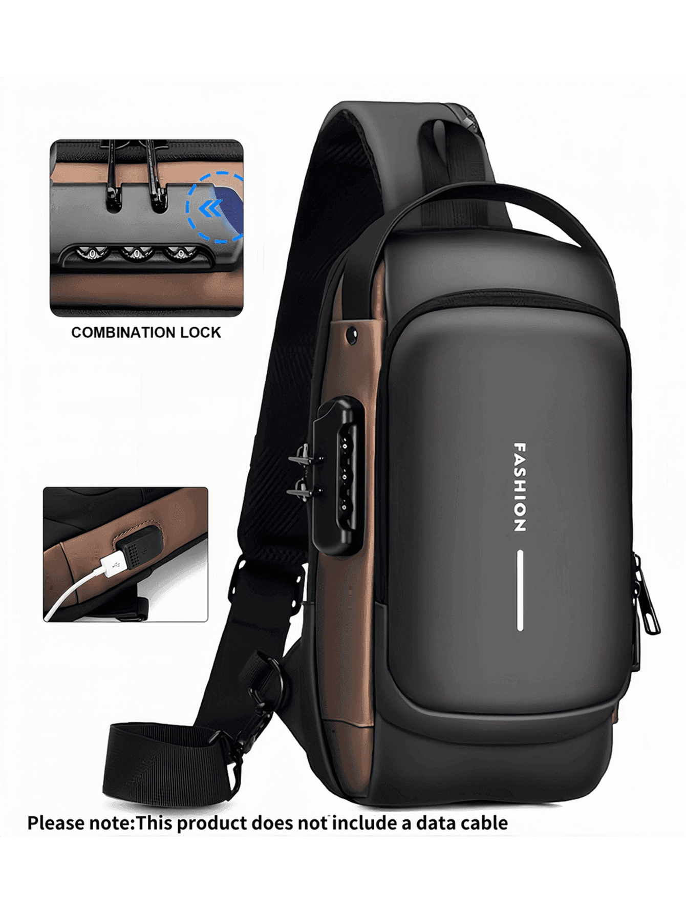 Fashion Men's Backpack - Oxford Texture Messenger Bag With Password Lock - Stylish Motorcycle Crossbody Bag With Phone Pocket, Zipper Closure For Daily Commute, Motorcycle Bag Business Anti-Theft Messenger Bag - Casual Sports Travel Shoulder Bag, Adjustable Strap, Multi-Pocket Waist Bag, Suitable For Outings, Weddings, Perfect Gift For Father, Husband, Boyfriend And Teacher Belt Bag Festival, Hiking Bag