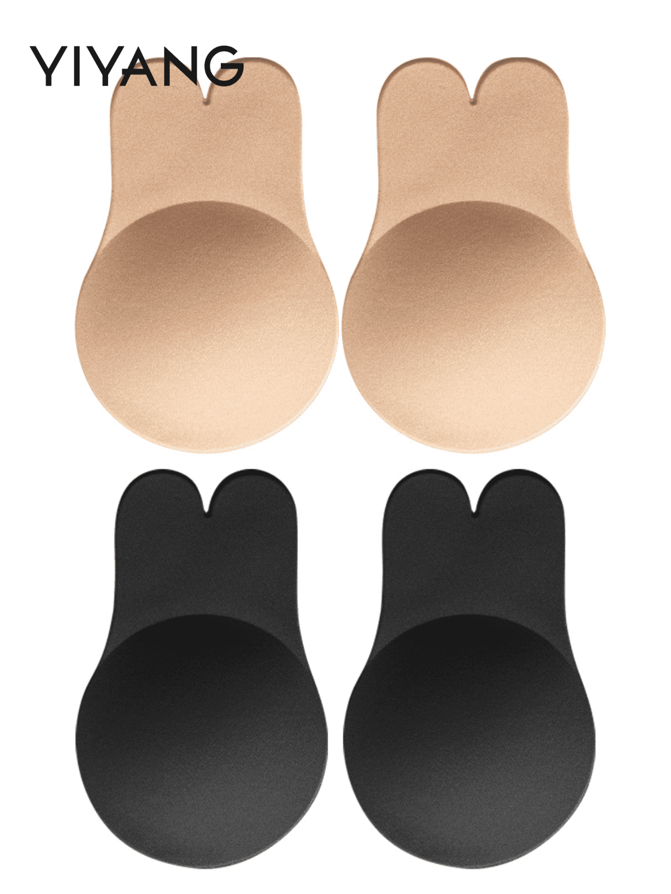 4pcs/2pcs Washable Bunny Ears Silicone Invisible Bra Self-Adhesive Sports Push-Up Bra Stickers