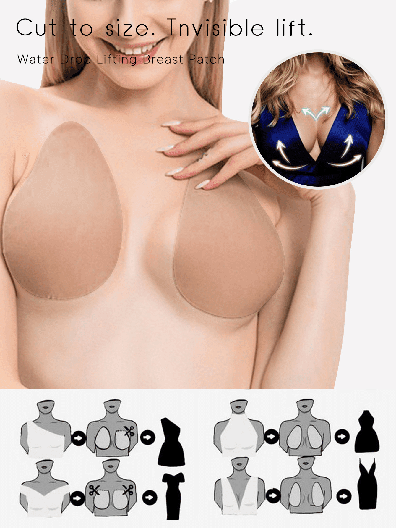 2/10/20pcs Women Invisible Nipple Cover Pasties, Waterproof Disposable Breast Petals For Dresses, Wedding Gowns, Etc.
