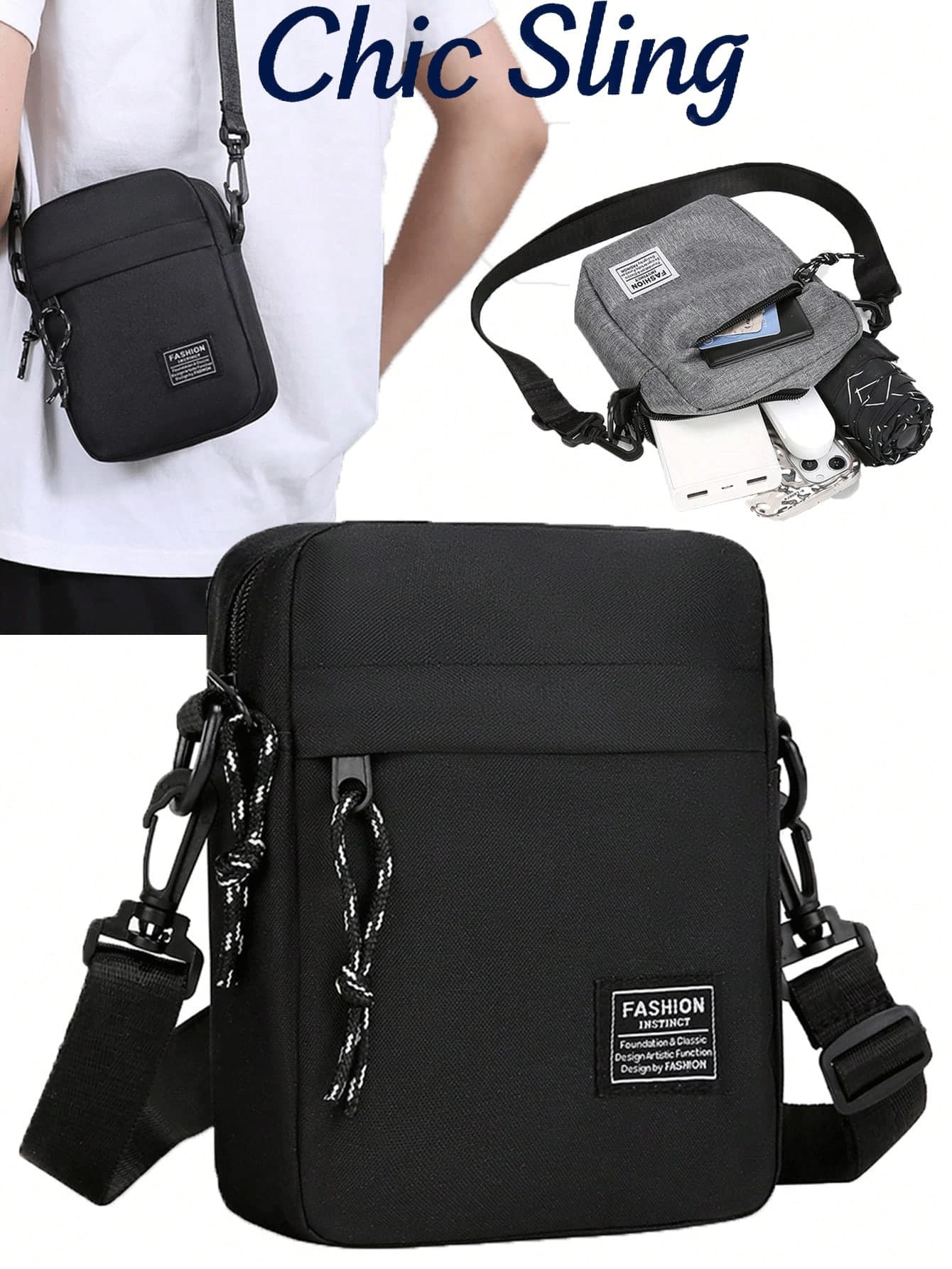 1pc Fashion Waist Bag/Chest Bag, Hidden Zipper, Solid Color Waterproof Nylon Material, Men's Small Bag, Men's Sling Bag, Men's Belt Bag, Men's Waist Bag, Waterproof Backpack , Vintage , Valentines Gifts, Valentine Day, Easter, Tote Bags For University, Pouch For Phones