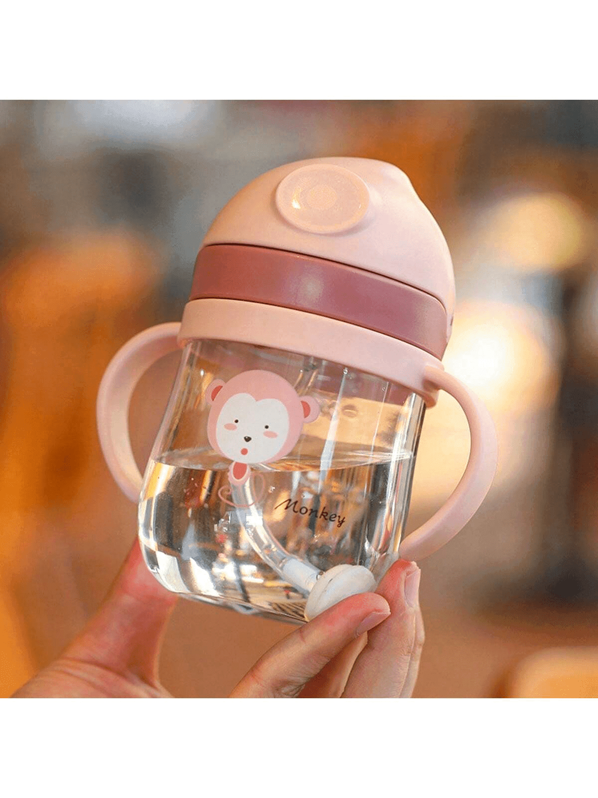 MAMIJOY 250ml Baby Drink Bottle/Children's Drink Bottle/Baby Bottle Cartoon Character Interesting Water Cup/Baby Water Bottle Children's Straw Water Bottle