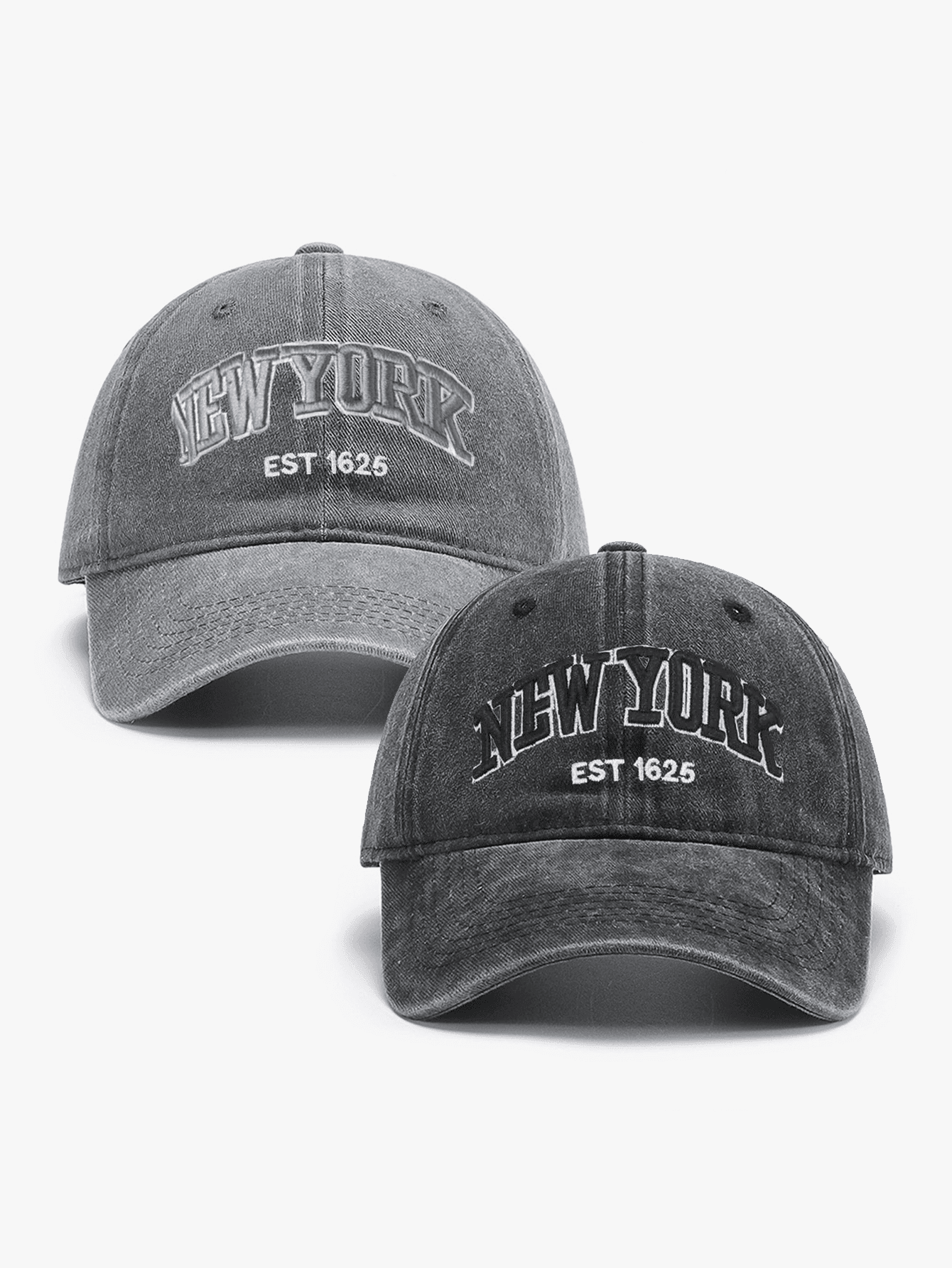2pcs Vintage "New York" Embroidered Trucker Hats, Unisex, All-Season Wear, Adjustable Strap, Suitable For Valentine's Day, Wedding, Beach, Party, Back To School, Halloween, Christmas, Father's Day, Outdoor Sports, Travel, Sun Protection, Essential Gift For Men And Women, Niche Customizable Trucker Hat, Black, Pink, Purple Available, Casual Headwear, Men's Hat, Women's Trucker Hat