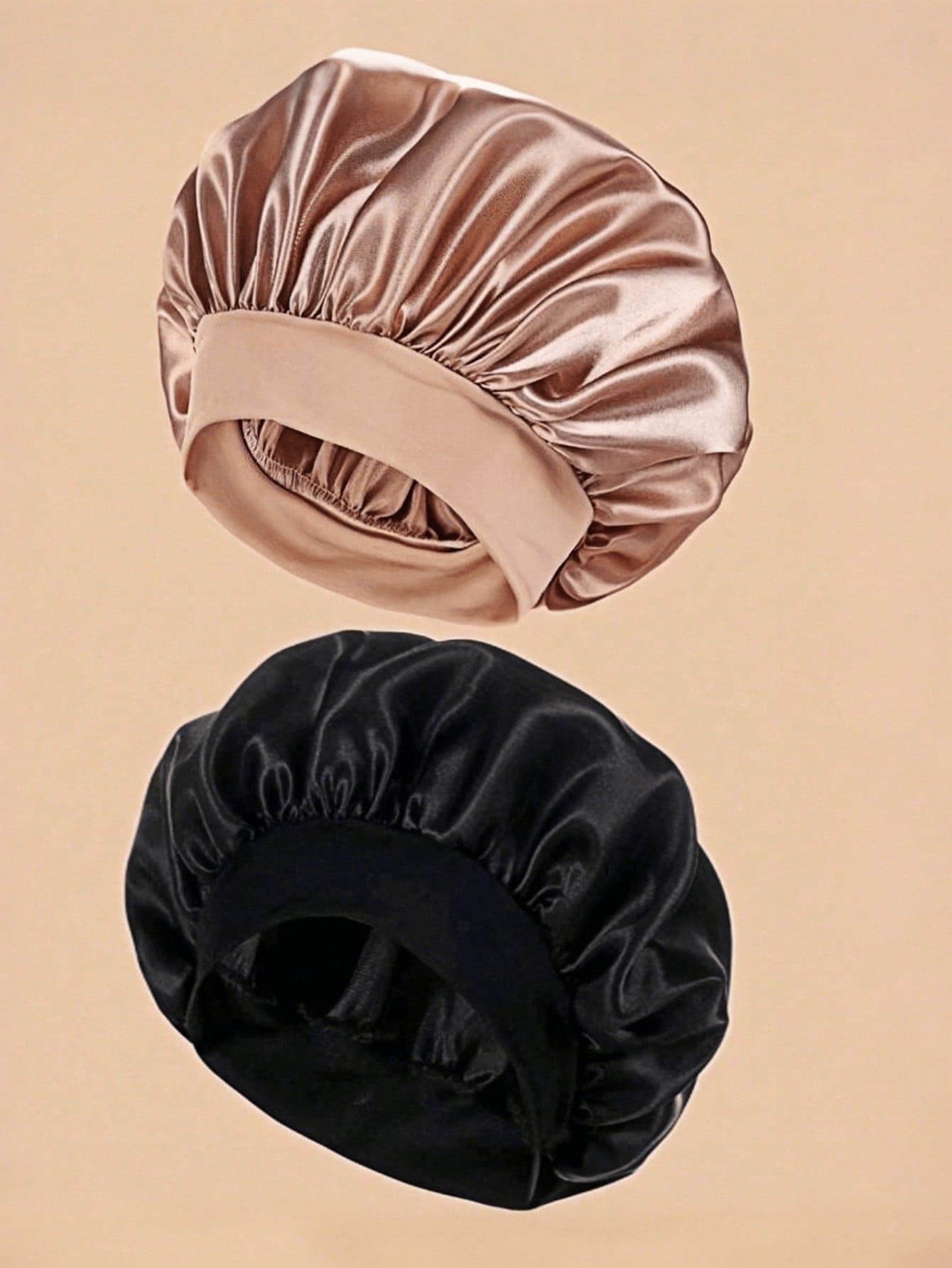 1/2pcs Silk Sleep Cap, Satin Hair Cap, Soft Elastic Silk Sleep Cap, Suitable For Curly Hair Silk Hair Cap,Summer,Beach,Hat,Holiday,Travel