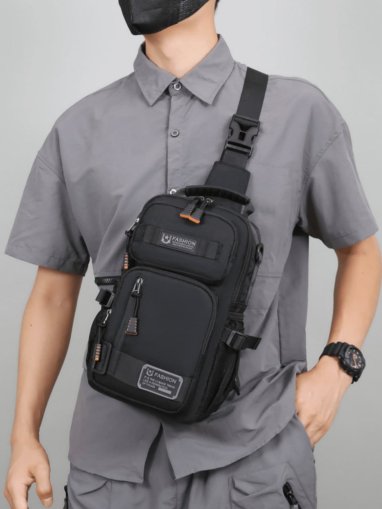 Men's New Multifunctional Fashion Chest Bag, Password Lock, High-Quality PU, Premium Leather Feel, Gift For Boyfriend, Husband, Father, Travel Sports One Shoulder Crossbody Chest Bag, Lightweight Large Capacity Small Backpack, Business Commute Backpack, Campus Chest Bag, Men's Bag, Unisex Bag, Outdoor Sports Bag, Multifunctional Tactical Backpack, Birthday Gift, Valentine's Day Gift, Father's Day Gift, Unisex Bag, Confession Gift, Summer Vacation Back To School Gift, Gift From Girl To Boy