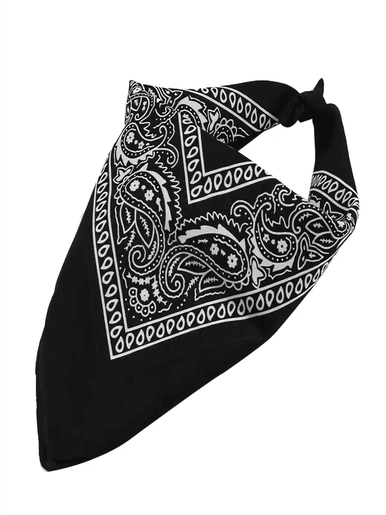 Black Cashew Pattern Large Square Scarf Vintage Headscarf Outdoor Small Square Scarf Ribbon, Suitable For Daily Life Street Dance Party Outfit Matching