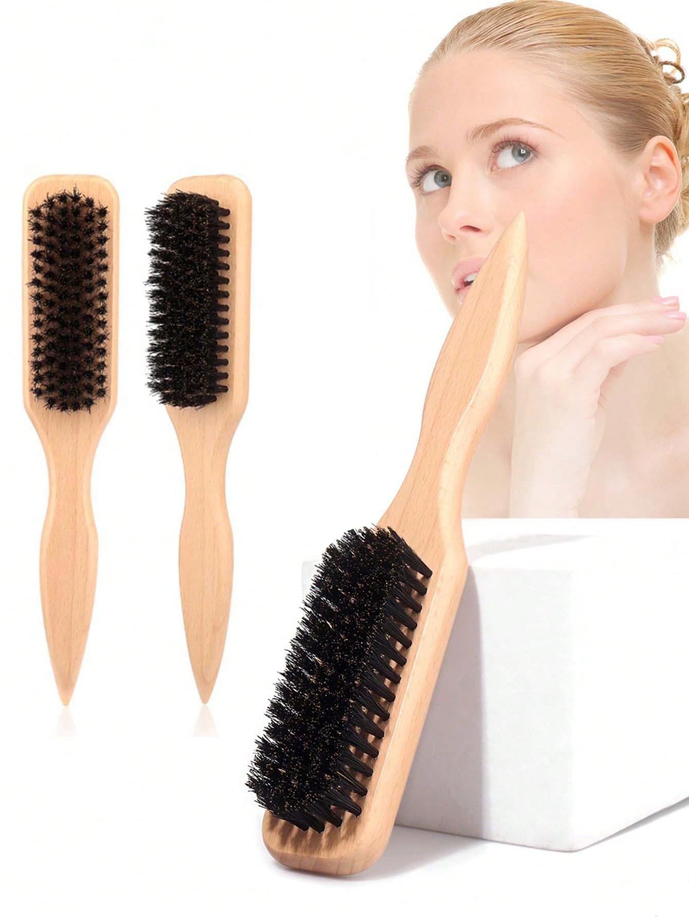 1pc Unisex Smooth Comb, Fragrance-Free Professional Styling Brush, Soft Beard Brush, Suitable For Creating Sleek Ponytails, Taming Frizzy Flyaways, And Controlling Hairline - Wide-Tooth Comb, Can Be Used For Back-Brushing And Creating Voluminous Hairstyles, Convenient For Layering And Sectioning, Helps Achieve Smooth, Flowing Hairstyles, Keeping Hair Straight And Non-Curly, Suitable For Both Men And Women - Wooden Handle, Halloween/Christmas Costume Accessory, Hairstyling Tool, Beauty, Hair Accessory