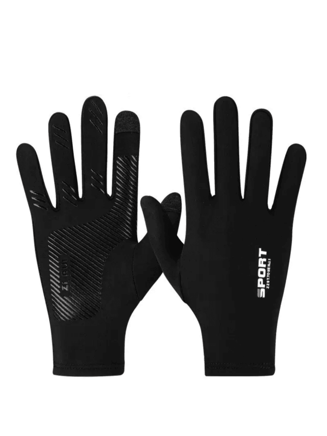 1 Pair Elastic Breathable Touchscreen Outdoor Sports Gloves, Suitable For Cycling, Motorcycling And Skiing, Black Warm Gloves