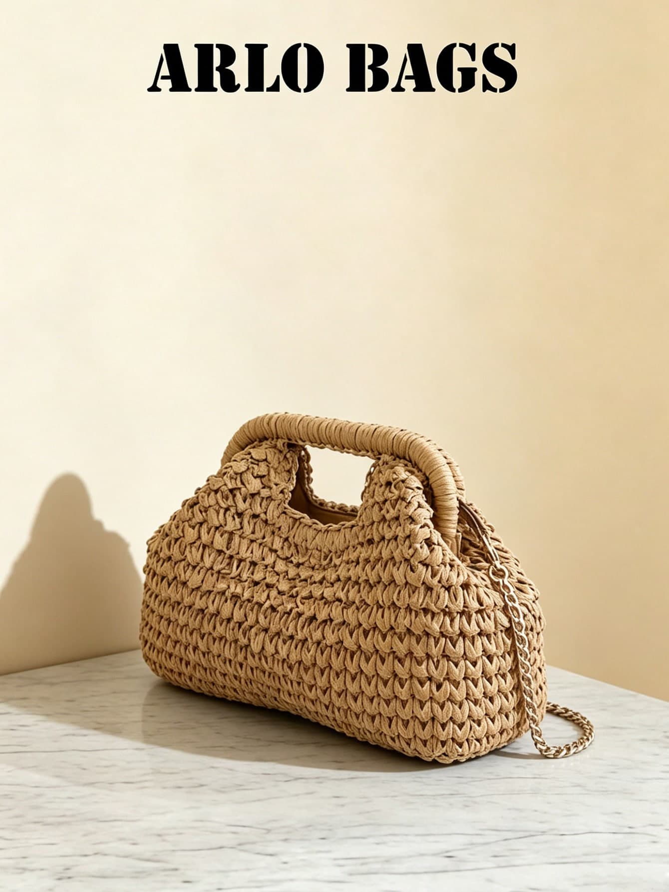 Fashionable Straw Woven Bag, Women's Niche Forest Style Artistic Chain Shoulder Bag, Casual Versatile Crossbody Bag, Suitable For Outings, Dates, Shopping, Gifts, Commuting And More