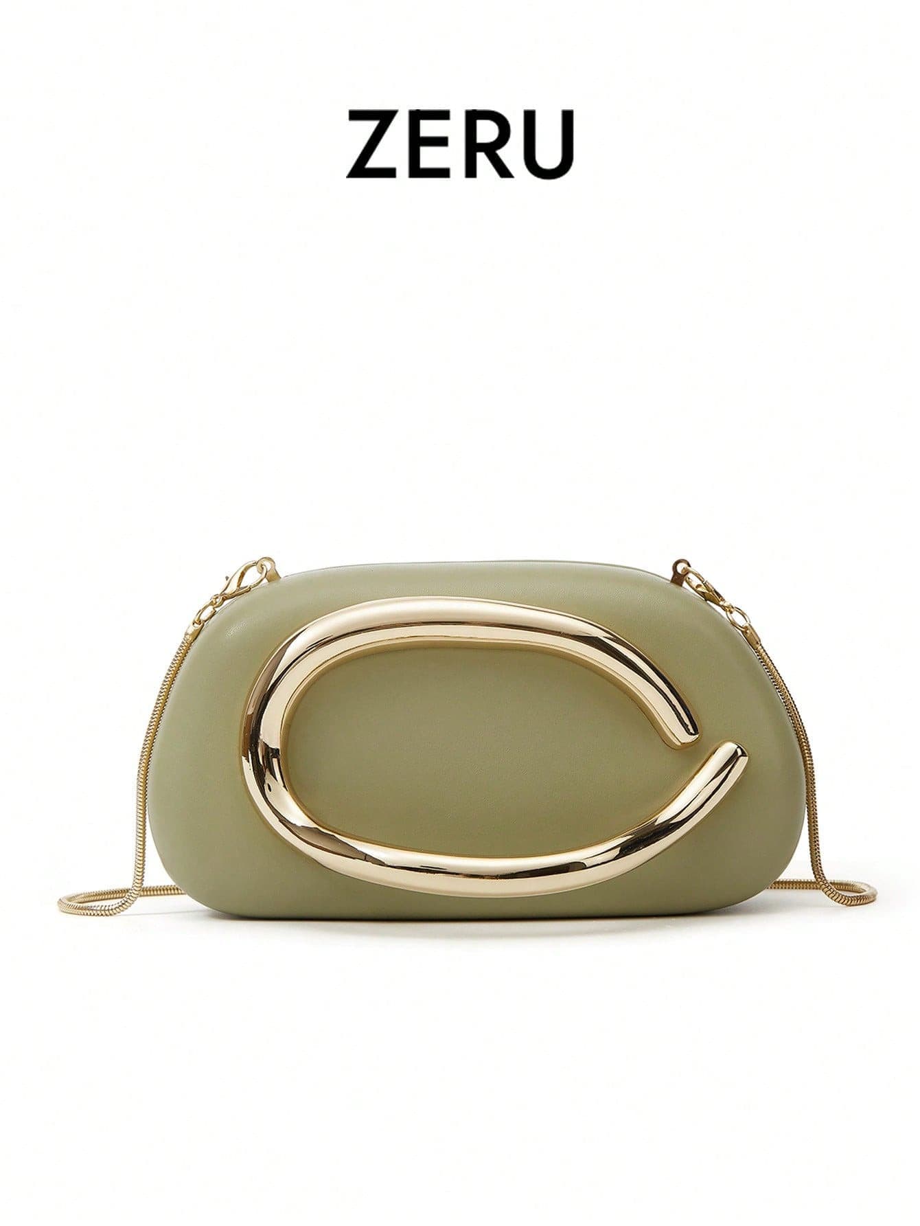 New Design Women's Handbag With Metal Decor, Personalized Shoulder Crossbody Clutch