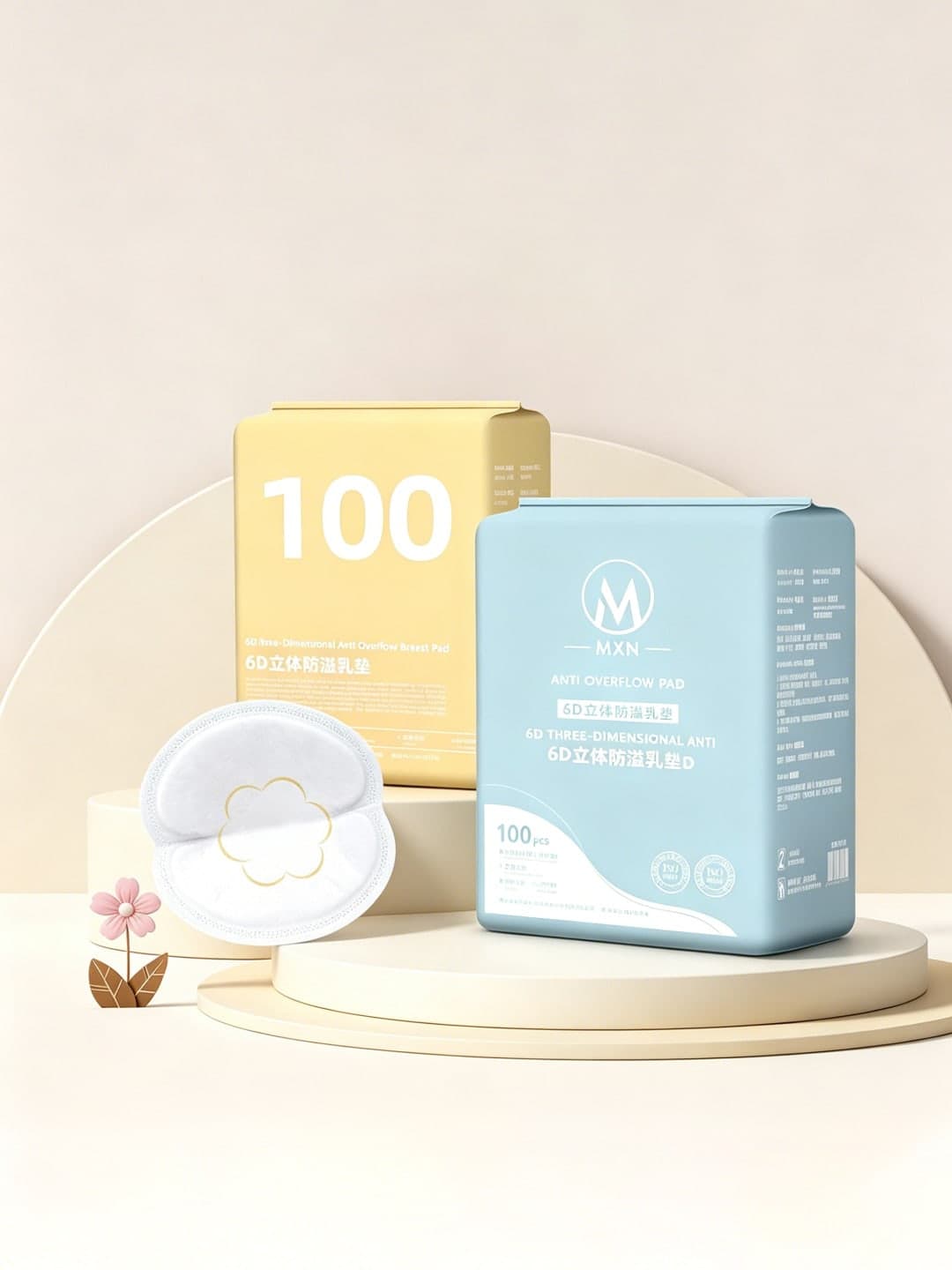 100pcs/Pack Disposable Nursing Pads, Leak-Proof, Thin & Breathable, Suitable For Breastfeeding Mothers