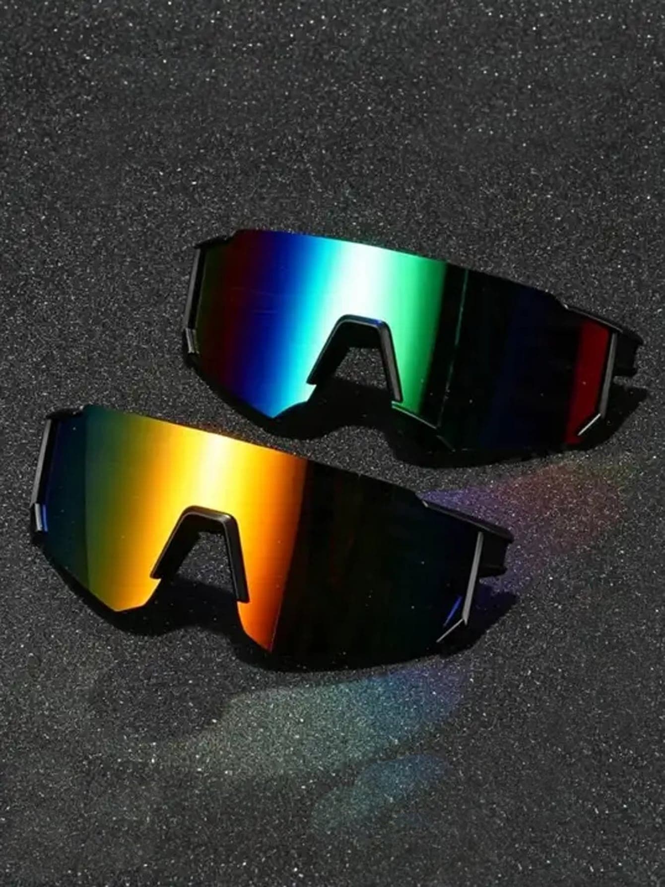 2pcs Men's Plastic Sports Cycling Wrap-Around Y2K Decorative Fashion Glasses, Suitable For Daily Wear, Photography, Shopping, Cycling, Skiing, Etc.