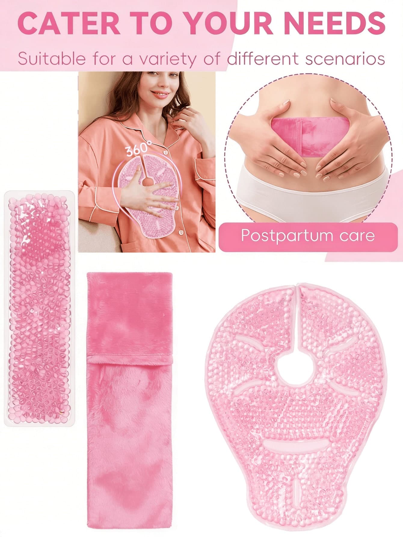 Postpartum Recovery Essentials Set: Gel Ice Breast Pads And Perineal Cooling Pads, Suitable For Breastfeeding Women, Dual-Use Cold And Hot Compress, Comfortable Fit, Soft Touch, Ideal Postpartum Cooling Gift, Postpartum Essentials