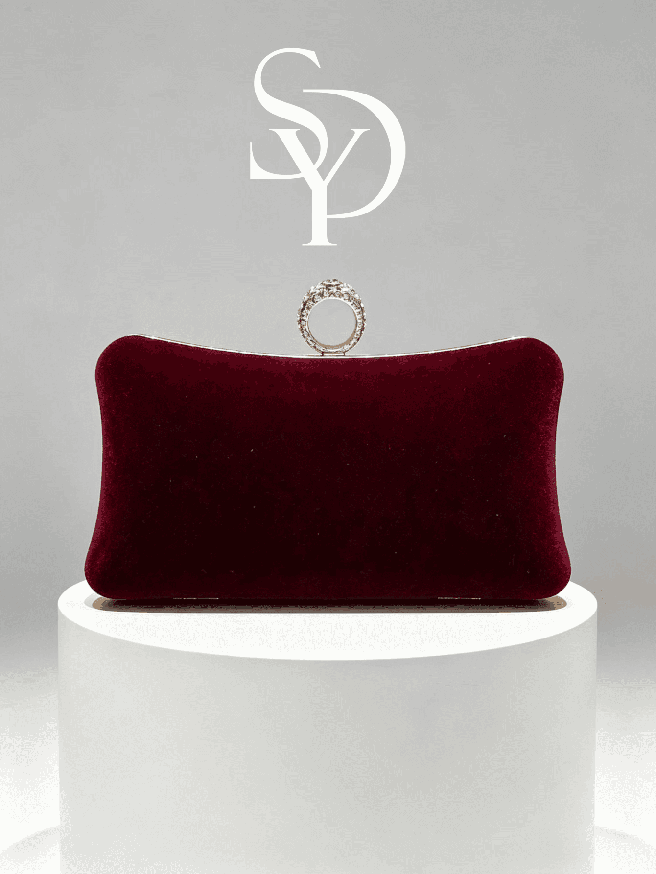 1pc Women's Vintage Fashion Velvet Clutch Bag, Metal Wrist Strap Design, European And American Style, High-End Minimalist Square Handbag, Suitable For Weddings, Evening Parties, Formal Events, Parties And Other Occasions, Can Be Used As A Shoulder Bag, Equipped With High-Quality Chain Strap