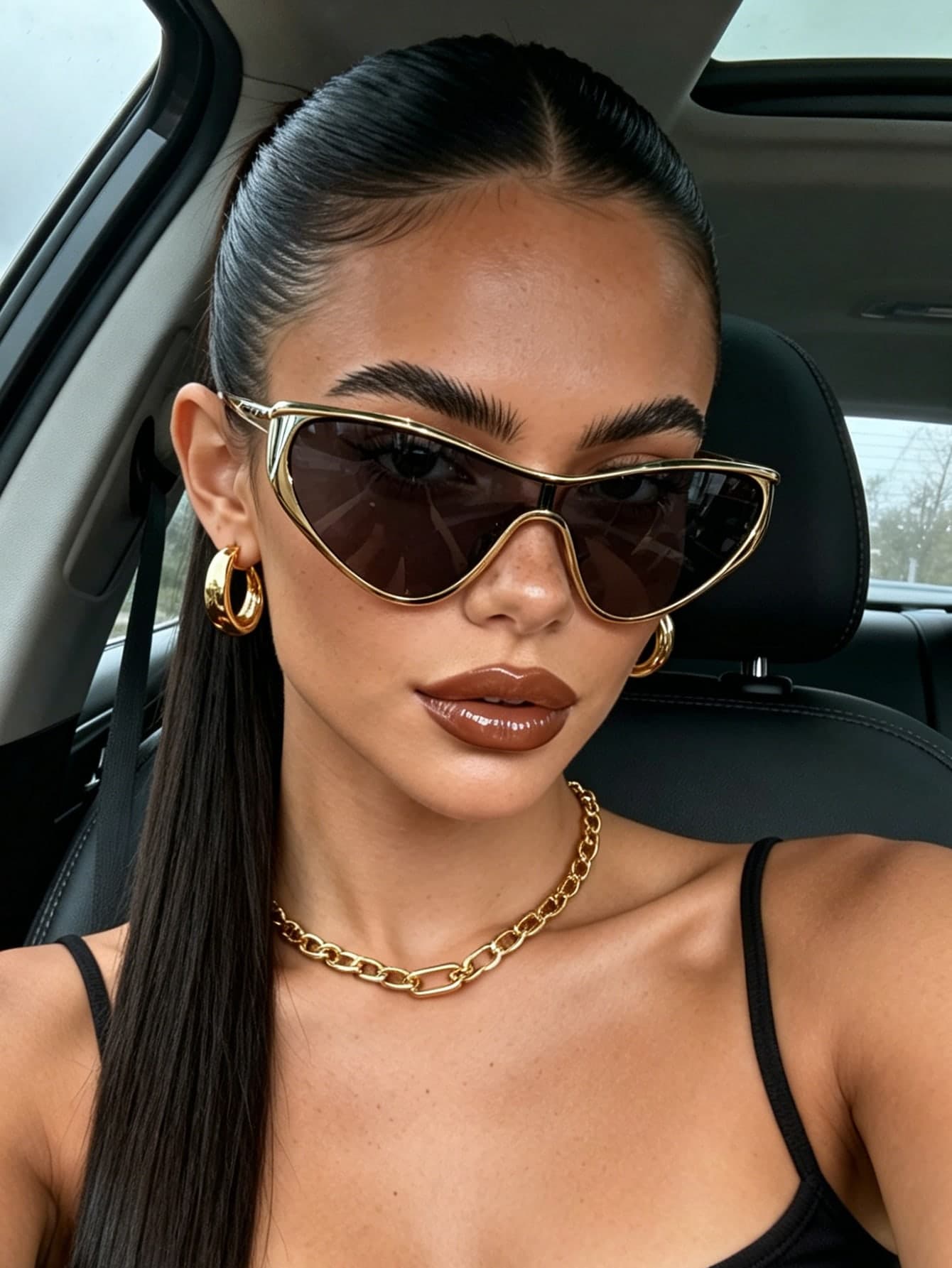 1pc Vintage Cross Frame Summer Women's Sunglasses Y2K UV Protection Beach Travel Vacation Party Gift Daily Outfit Photo-Ready Gift Choice
