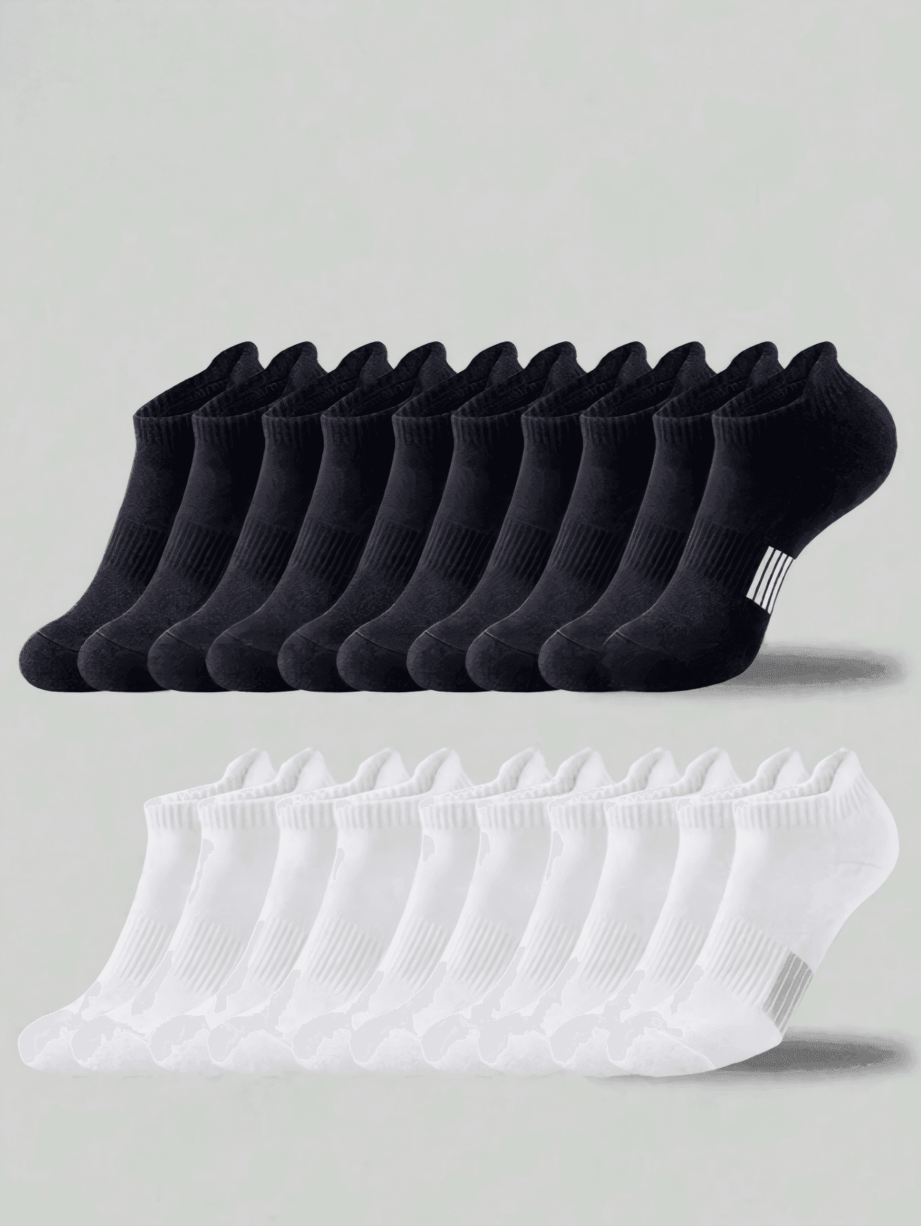 20/10 Pairs Minimalist Unisex Socks, Comfortable Casual All-Season Versatile Couple Short Socks, Available In 1/5/10/20/30 Pairs