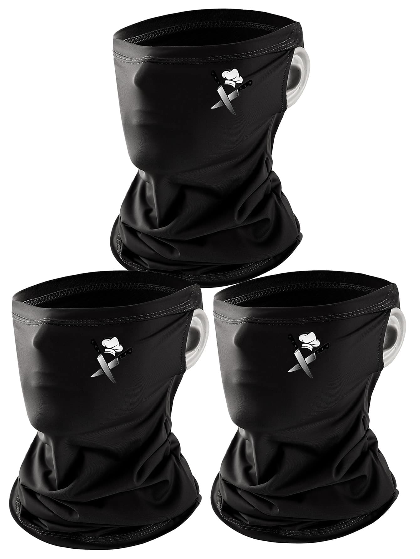 1/2/3pcs Unisex Printed Ice Silk Sun Protection Face Mask, Breathable Ear Loop Design, Suitable For Outdoor Cycling, Hiking, Neck Gaiter