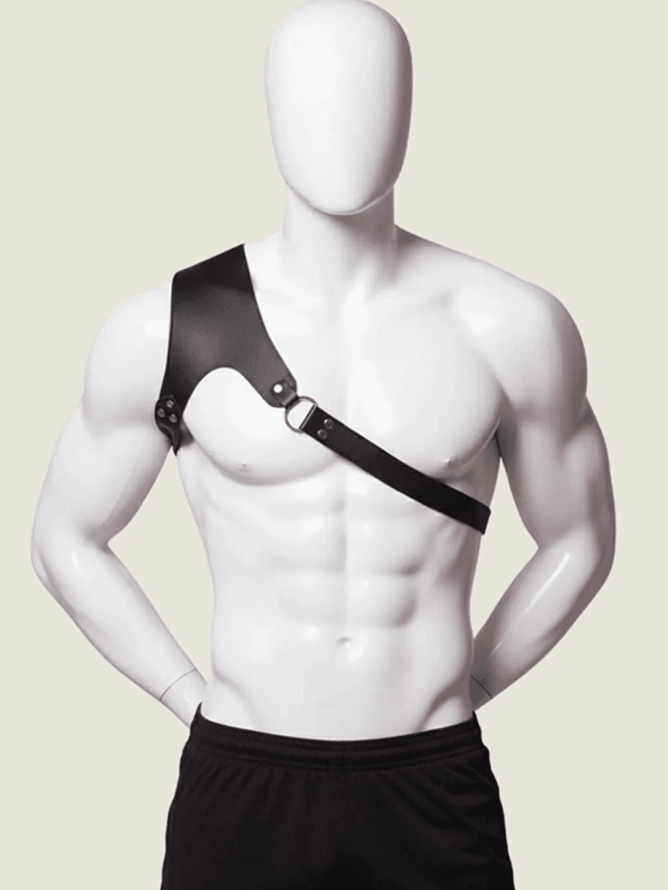 1pc Men's PU Leather Chest Strap Shoulder Harness Casual Chest Harness Punk Gothic Style Clothing Accessory Body Harness Suitable For Daily Wear Valentine's Day Party Men's Gift