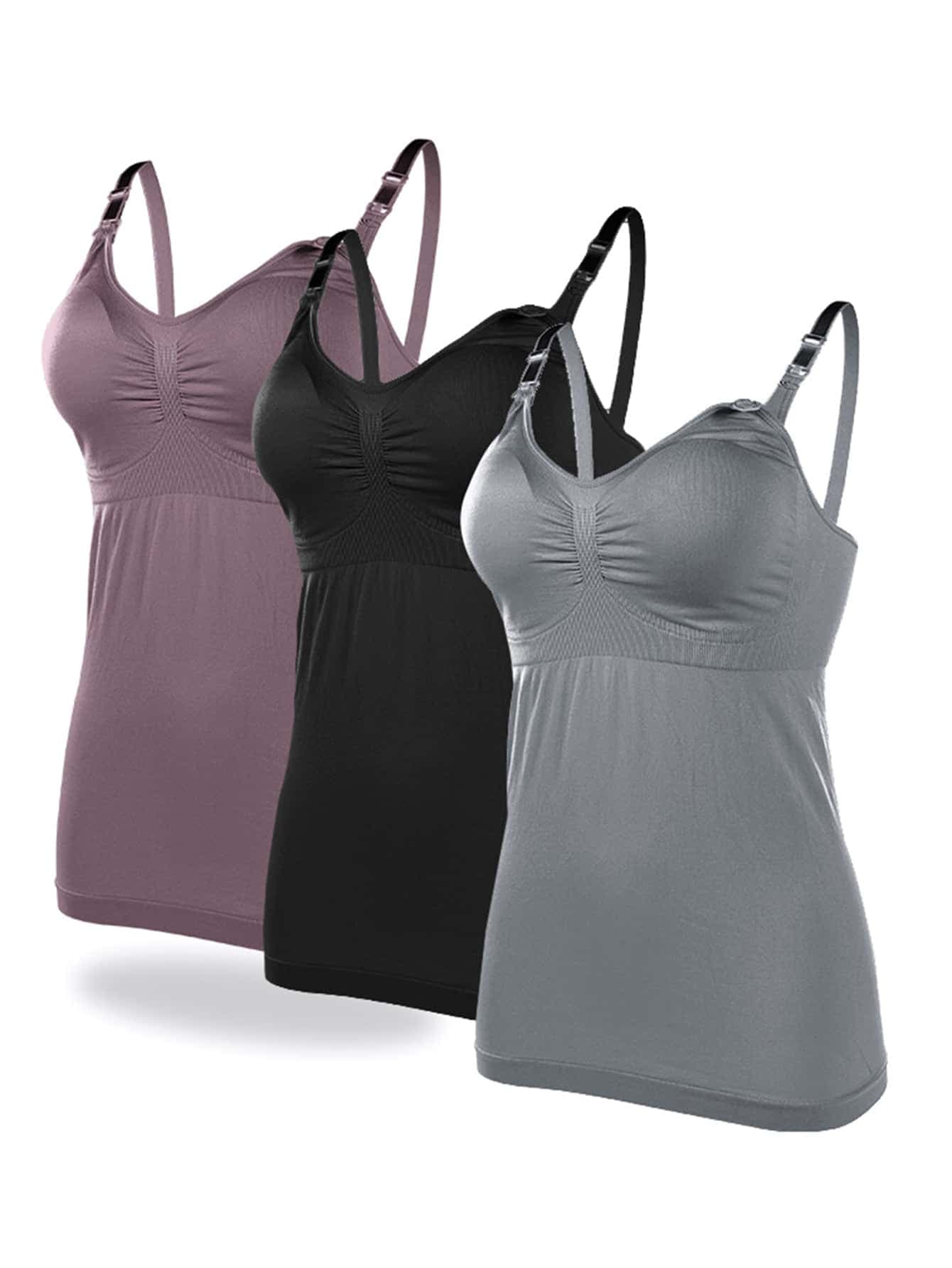 Moonlight&Mama 3pack Maternity Seamless Nursing Cami For Mother