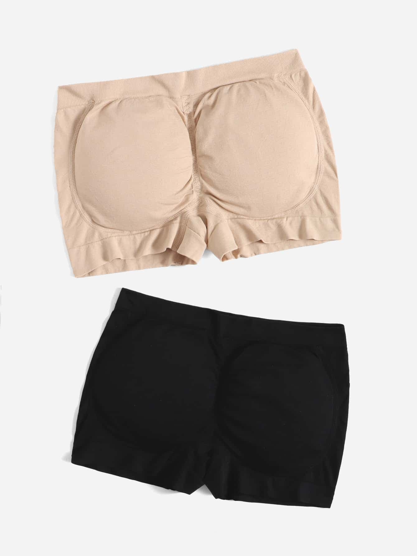 SHEIN Women's High Stretch Padded Hip Enhancer Shorts For Butt Lift Underwear